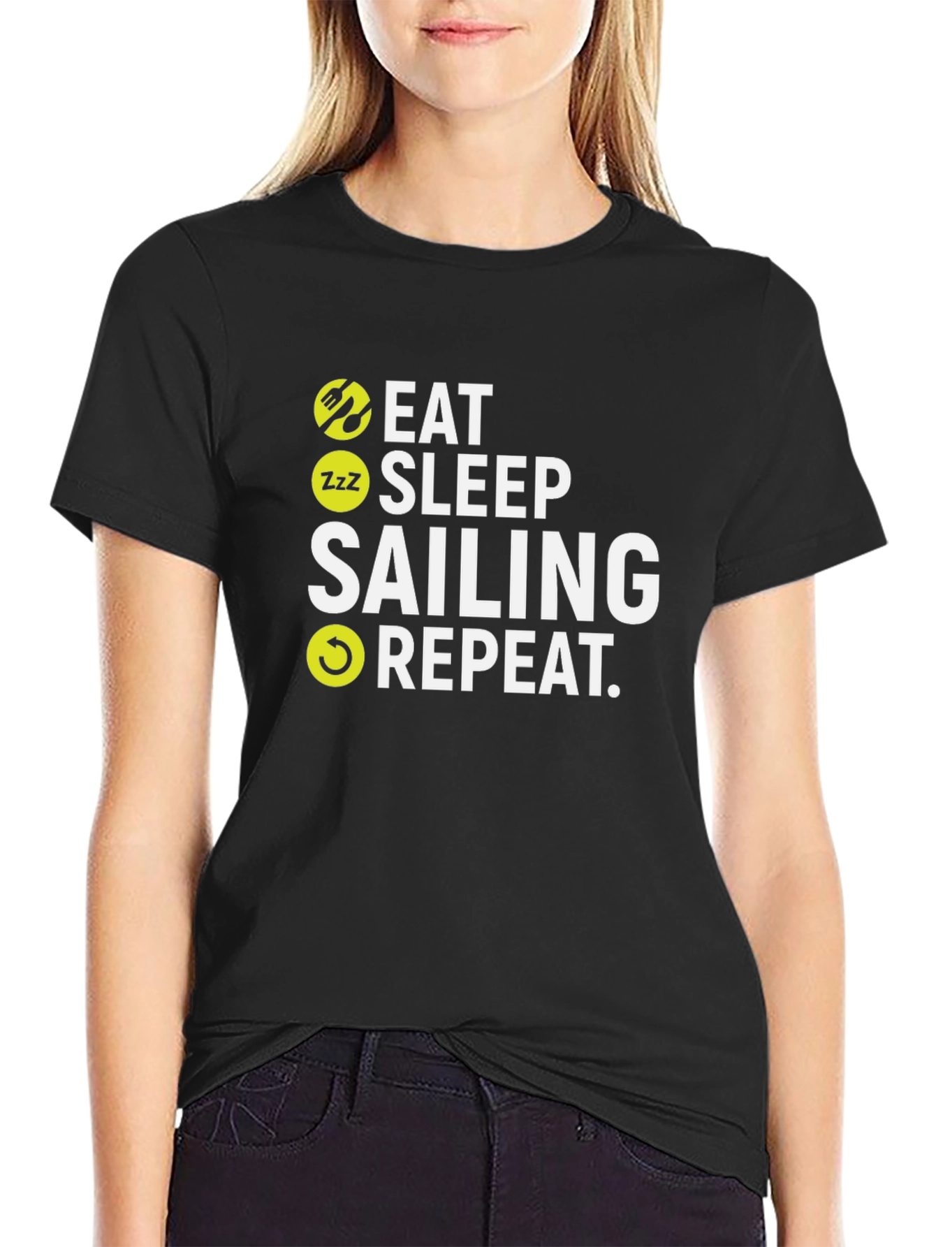 Eat Sleep Sailing Repeat Graphic T-Shirt