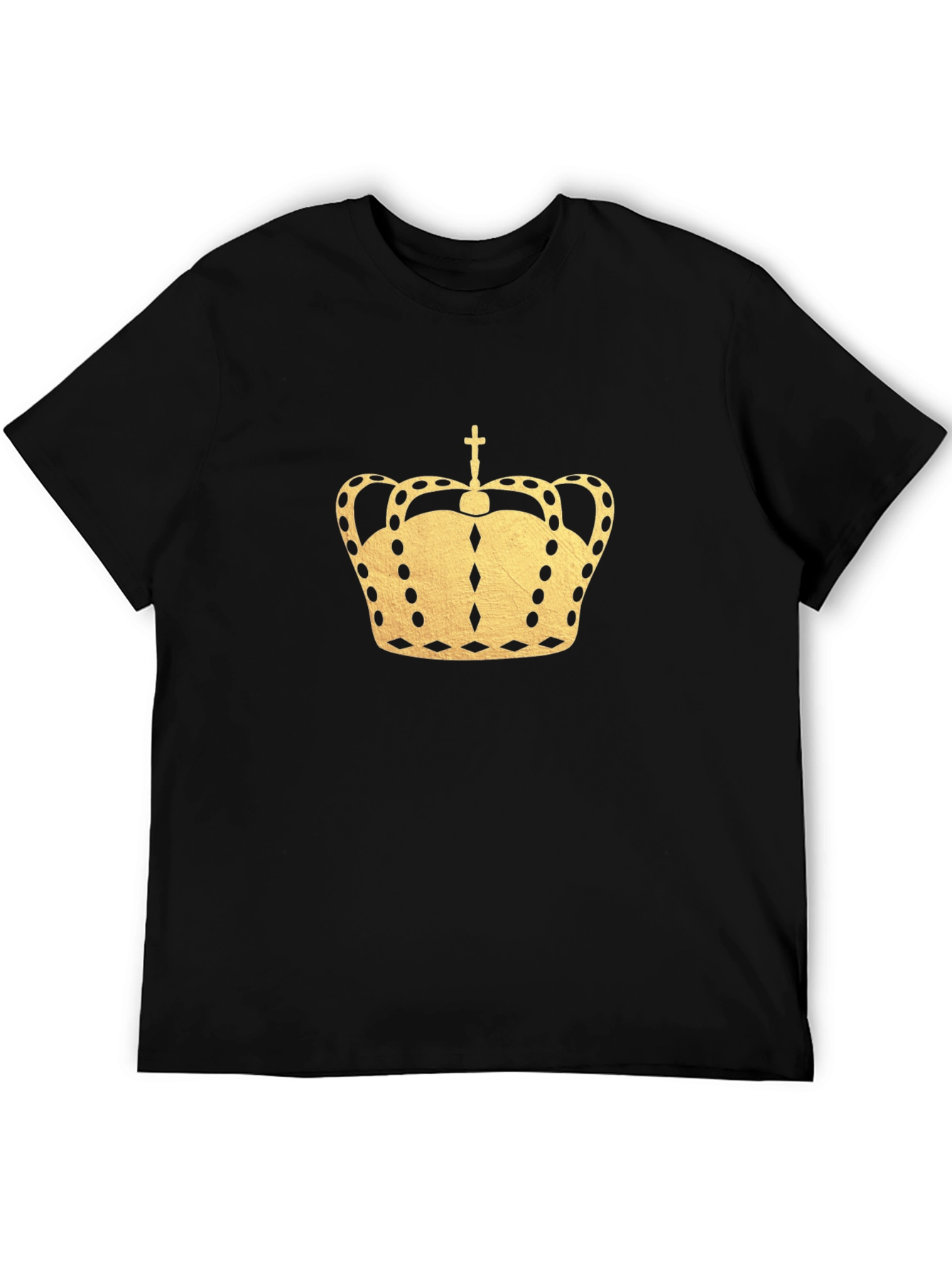 Golden Crown Graphic Black T-Shirt