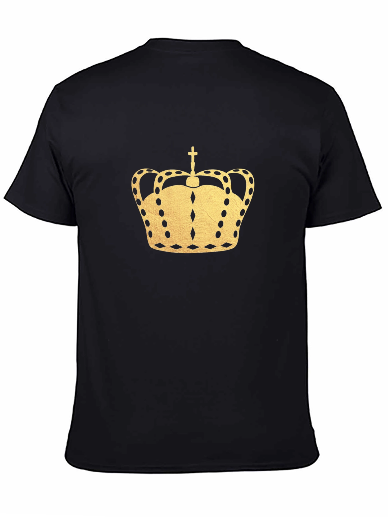 Golden Crown Graphic Black T-Shirt