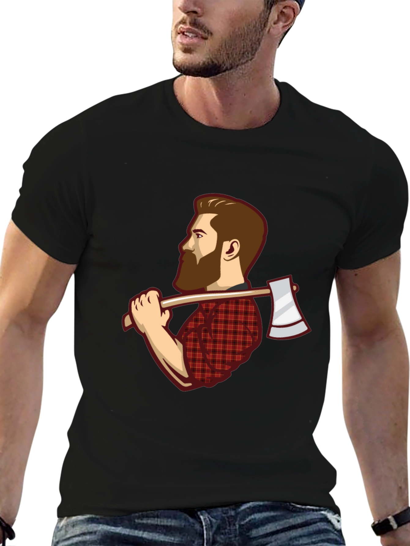 Lumberjack Graphic Tee - Axe Wielding Woodcutter