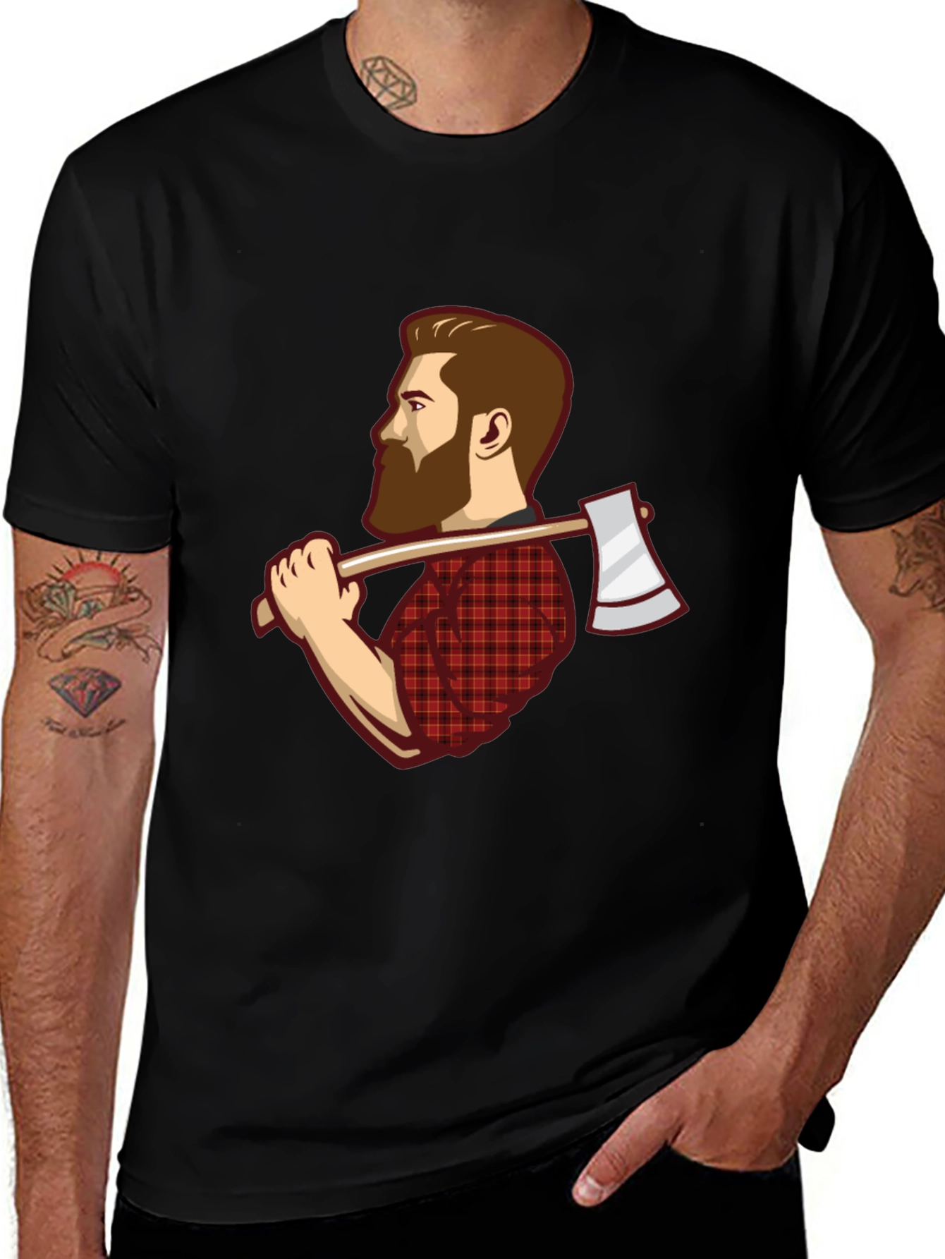 Lumberjack Graphic Tee - Axe Wielding Woodcutter