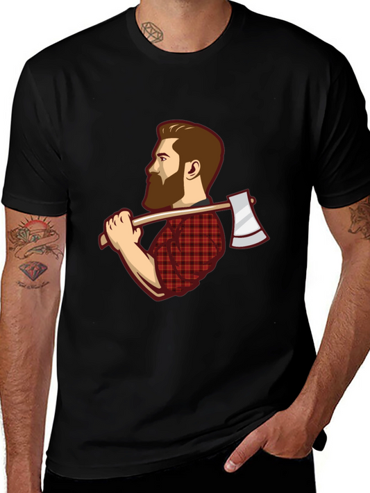 Lumberjack Graphic Tee - Axe Wielding Woodcutter