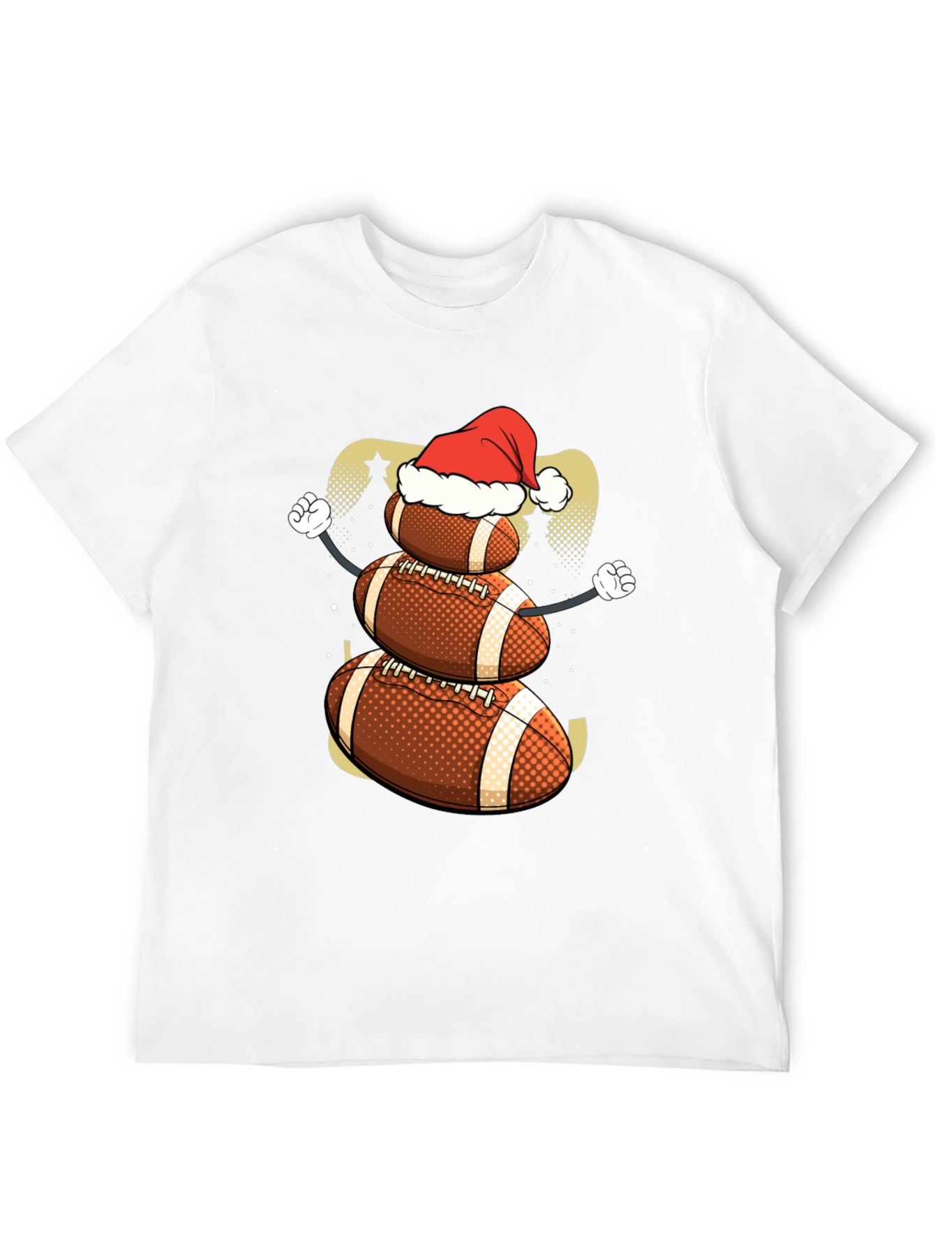 Football Snowman Christmas T-Shirt