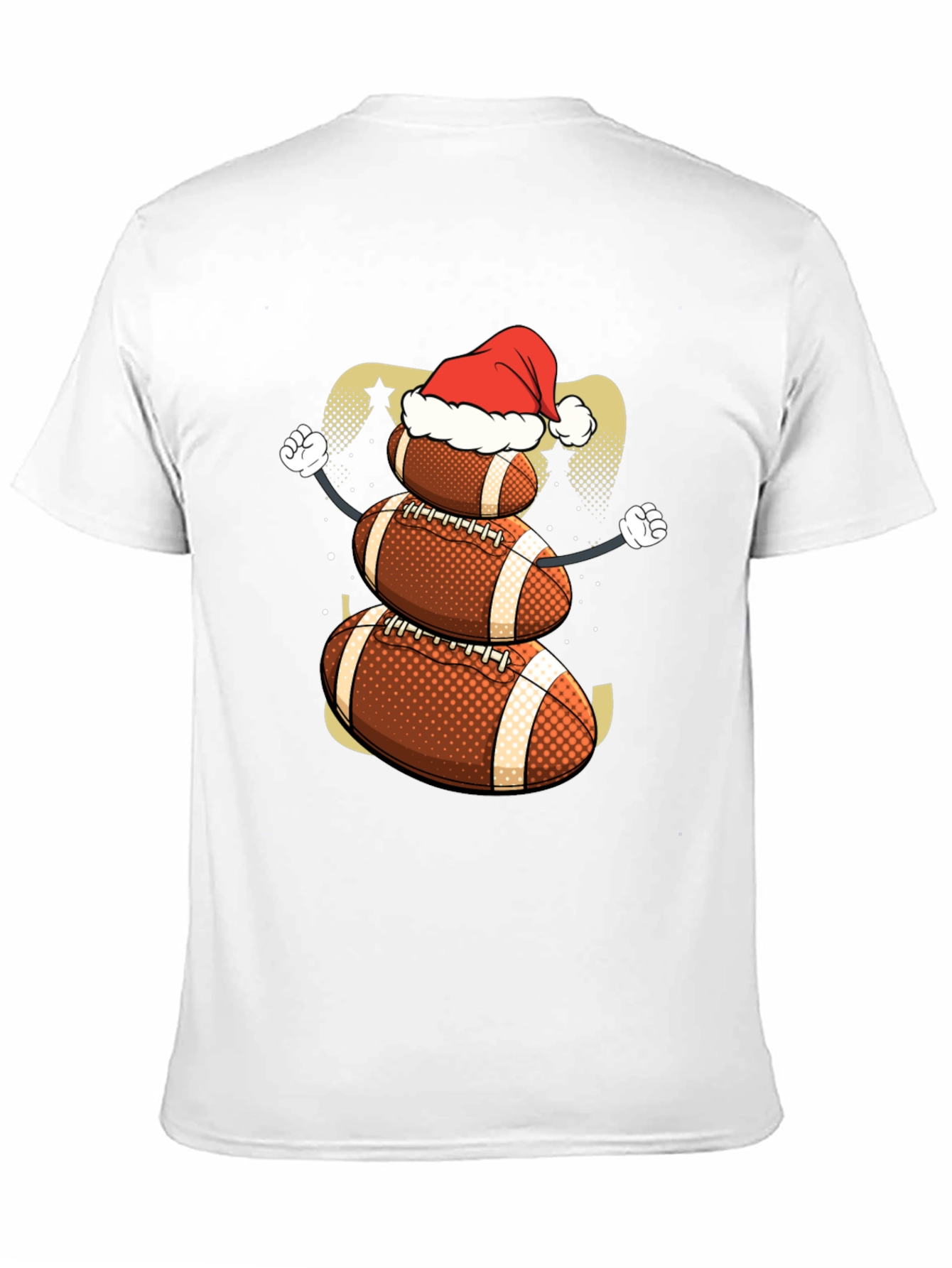 Football Snowman Christmas T-Shirt