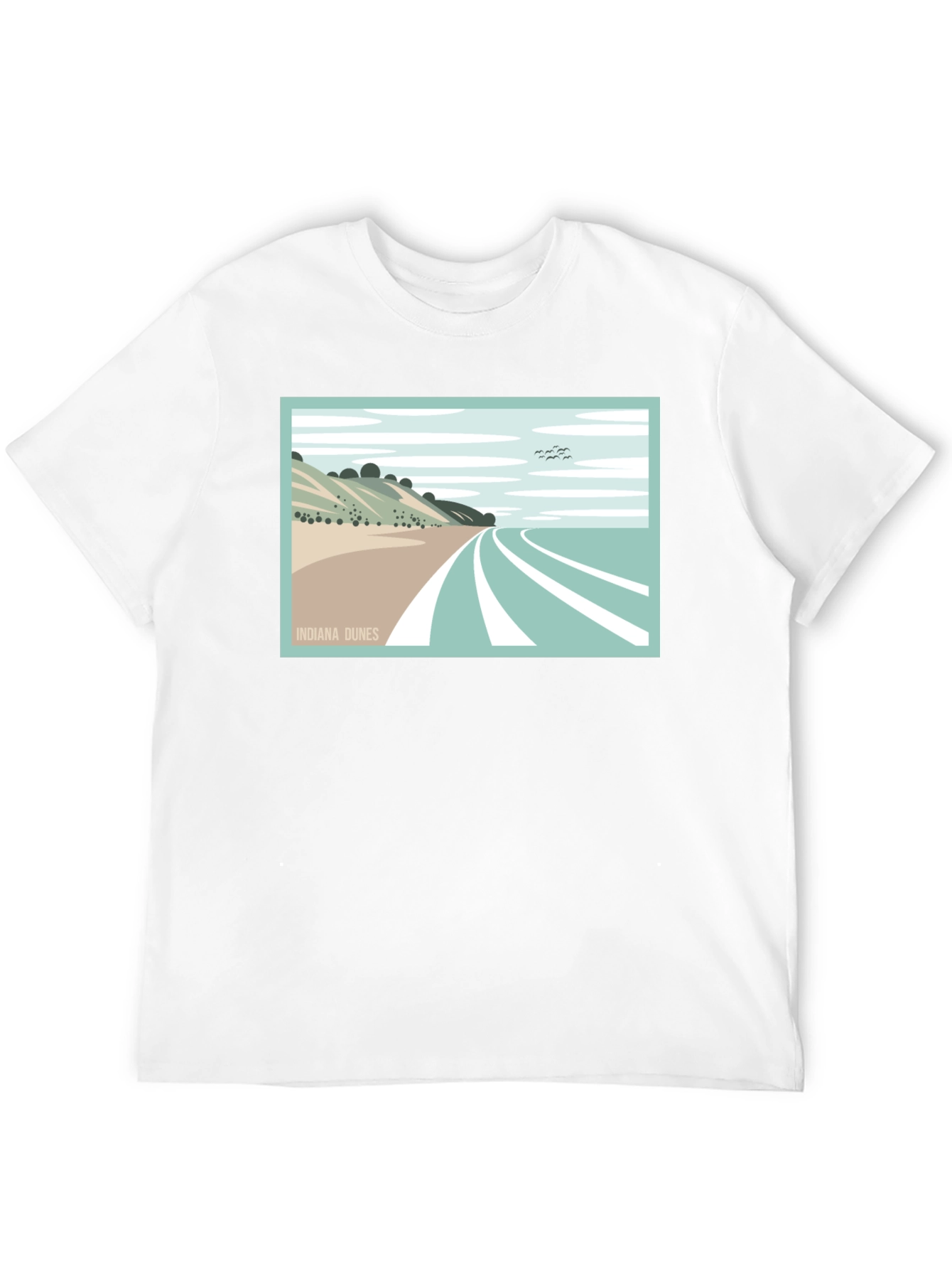 Indiana Dunes Graphic Tee - Stylish Black T-Shirt
