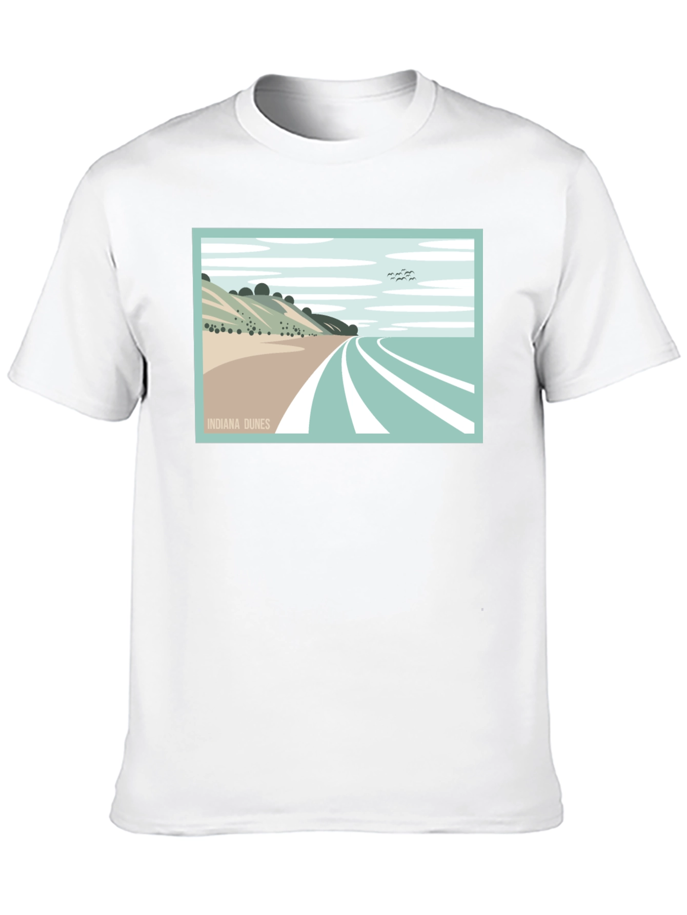 Indiana Dunes Graphic Tee - Stylish Black T-Shirt