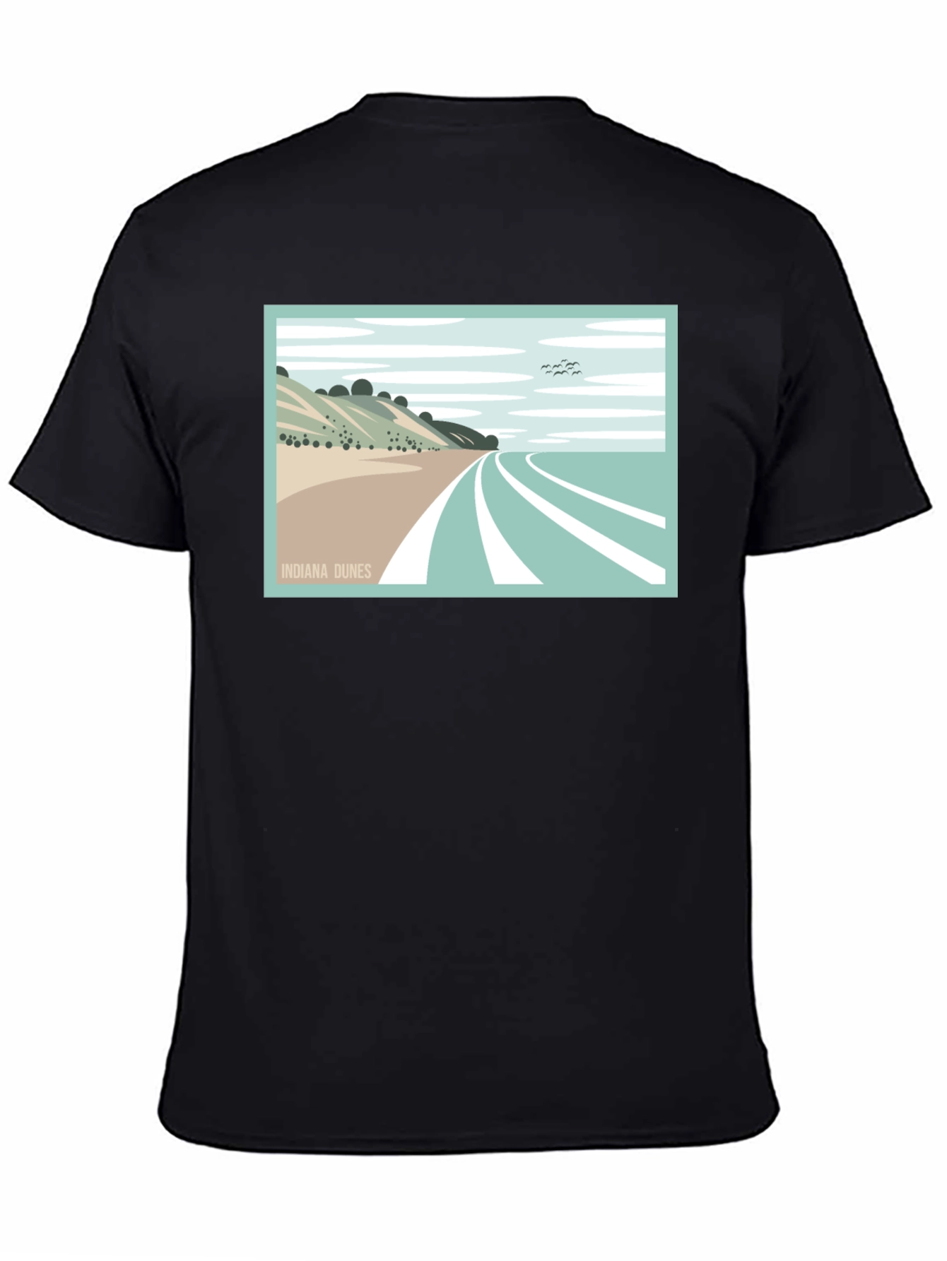 Indiana Dunes Graphic Tee - Stylish Black T-Shirt