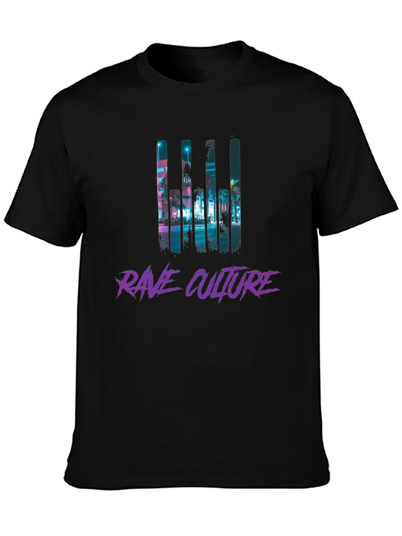 Rave Culture Graphic T-Shirt - Black