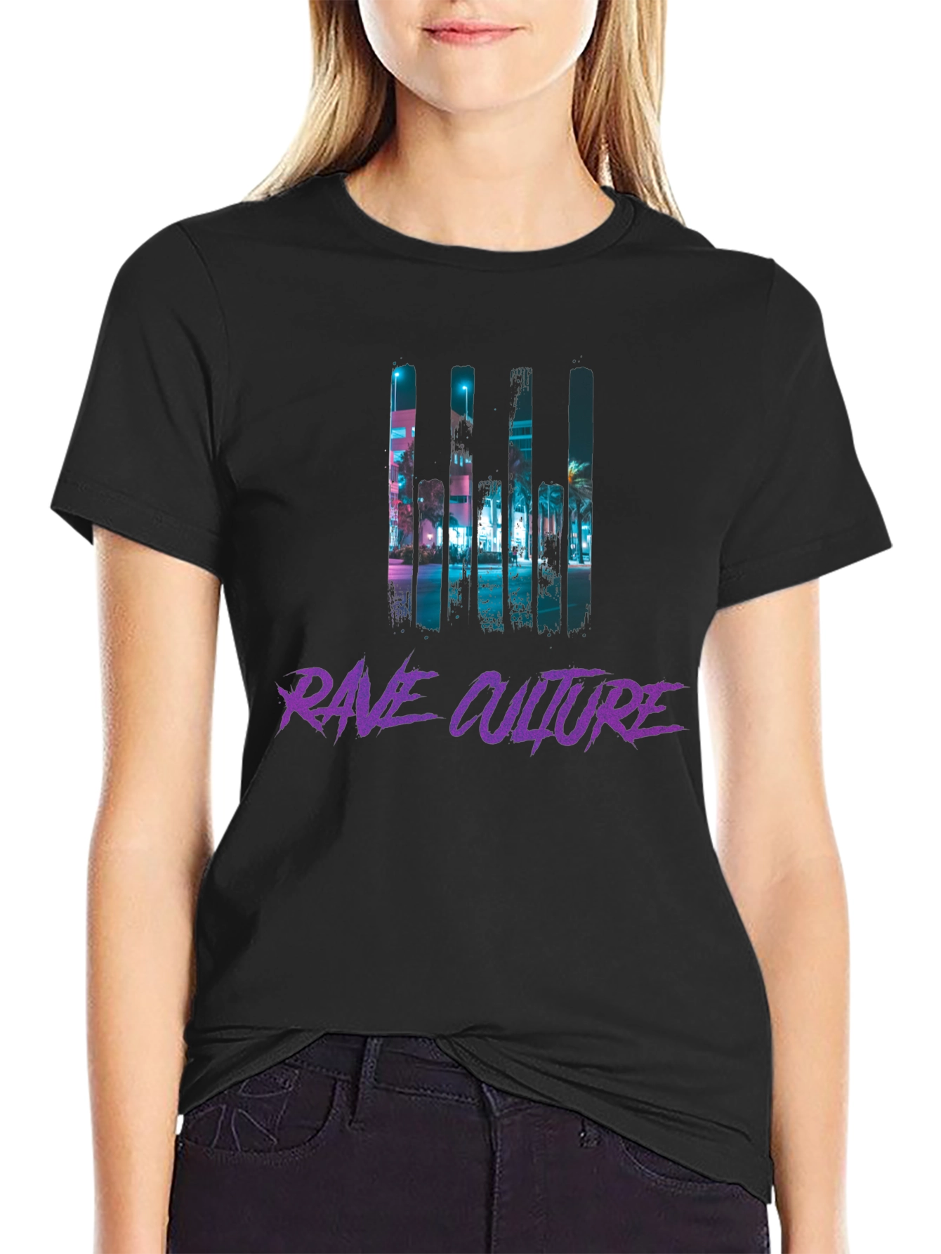 Rave Culture Graphic T-Shirt - Black