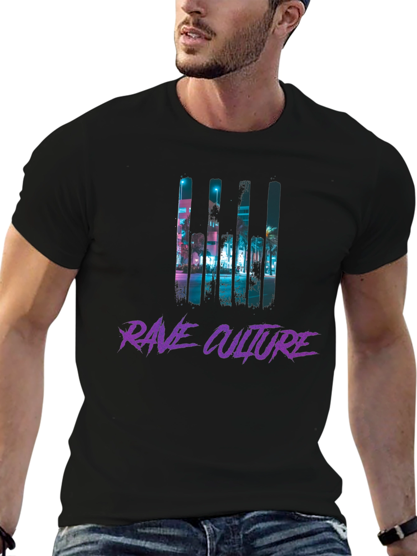 Rave Culture Graphic T-Shirt - Black