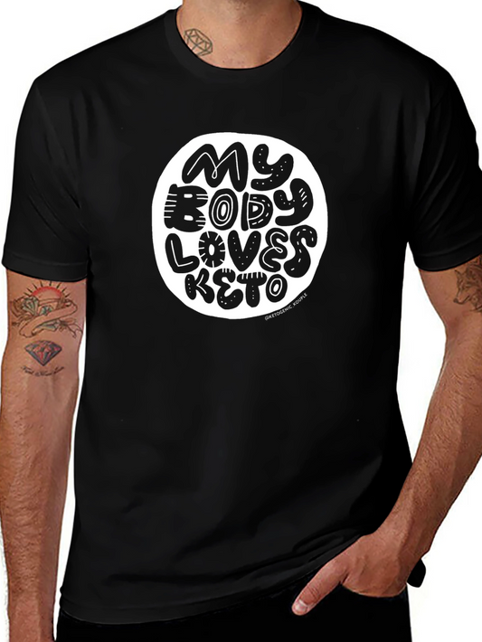 My Body Loves Keto Graphic Tee - Black
