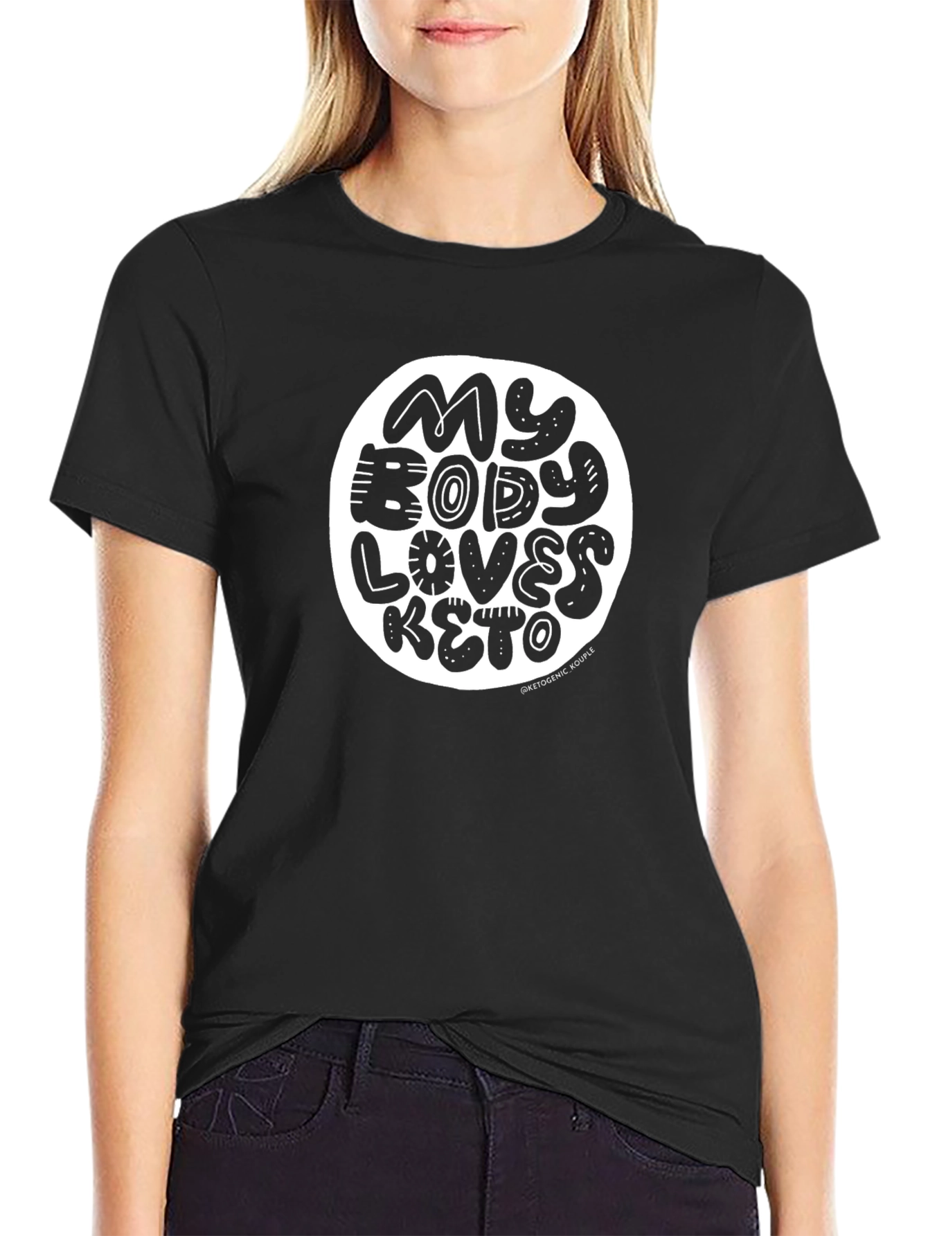 My Body Loves Keto Graphic Tee - Black