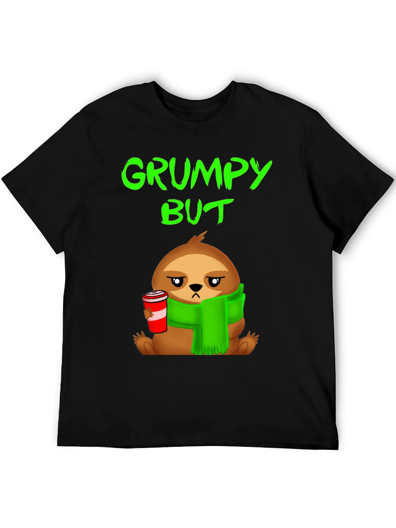 Grumpy Sloth T-Shirt - Coffee Lover