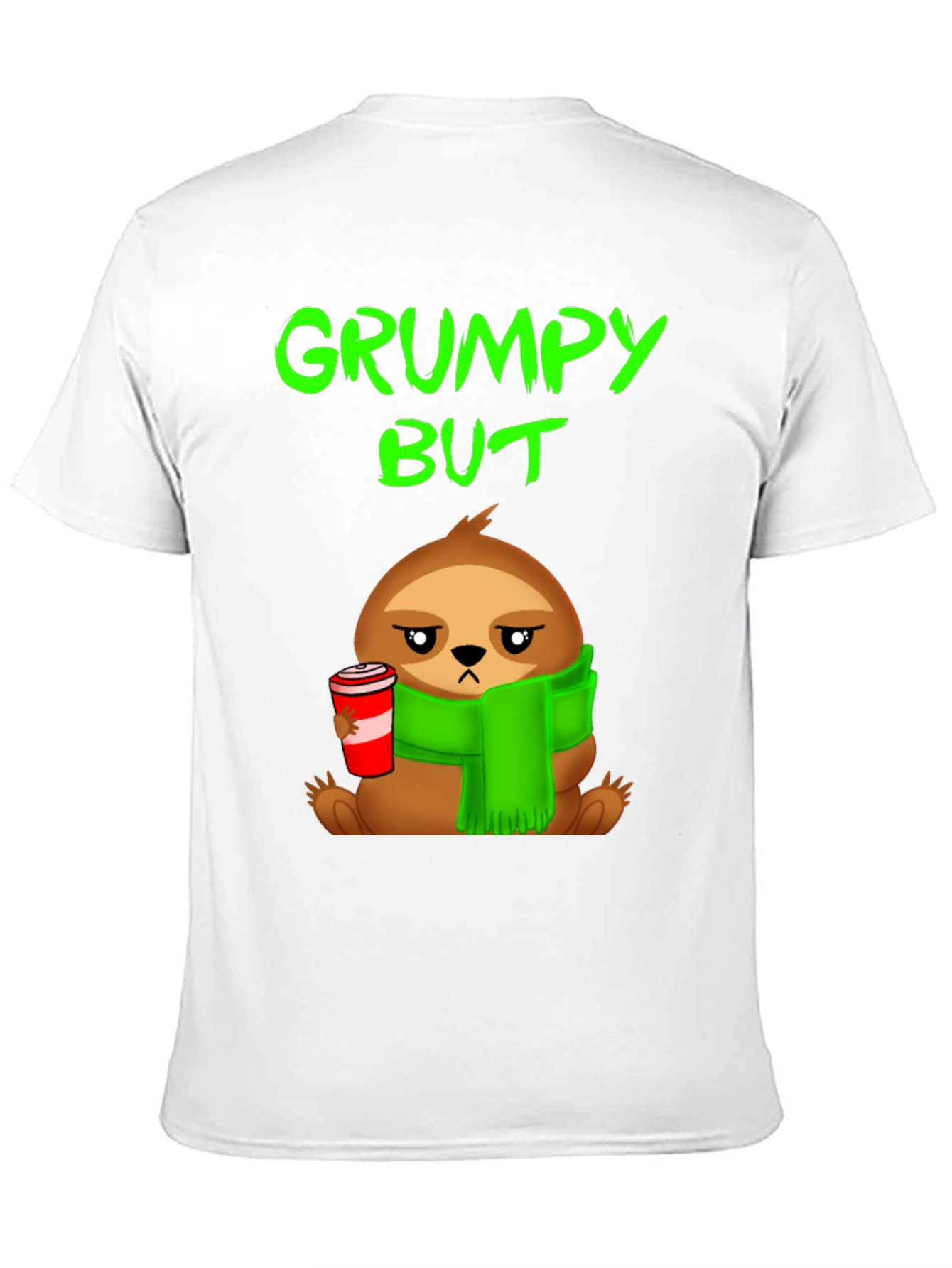 Grumpy Sloth T-Shirt - Coffee Lover