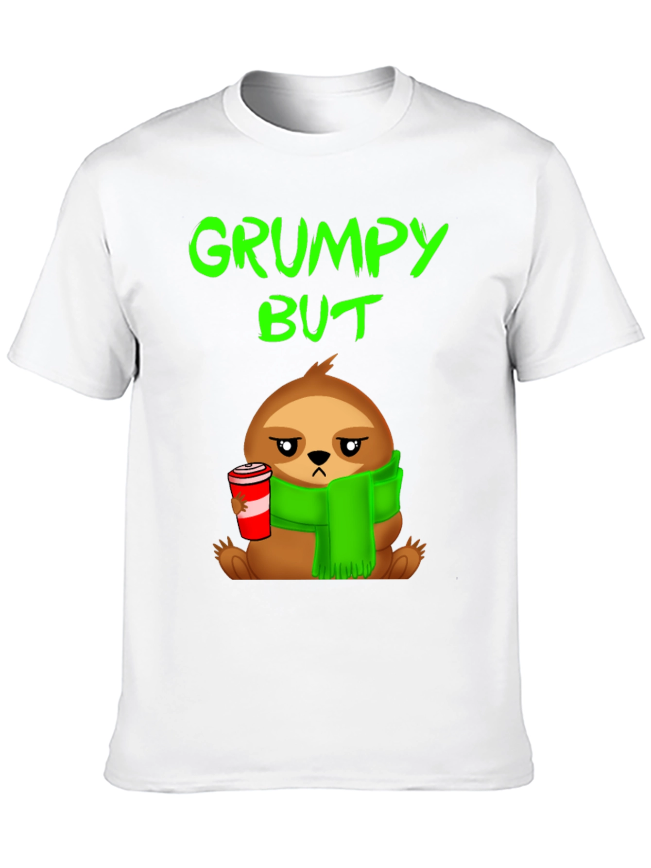 Grumpy Sloth T-Shirt - Coffee Lover