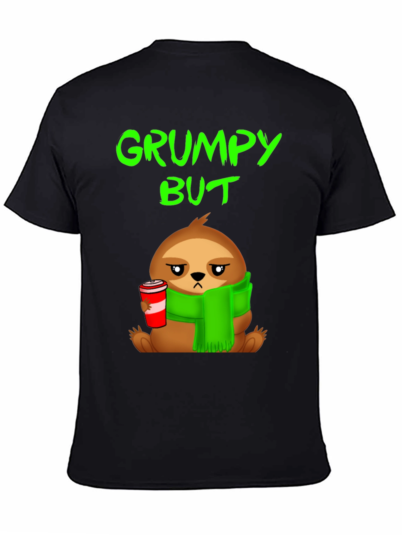 Grumpy Sloth T-Shirt - Coffee Lover