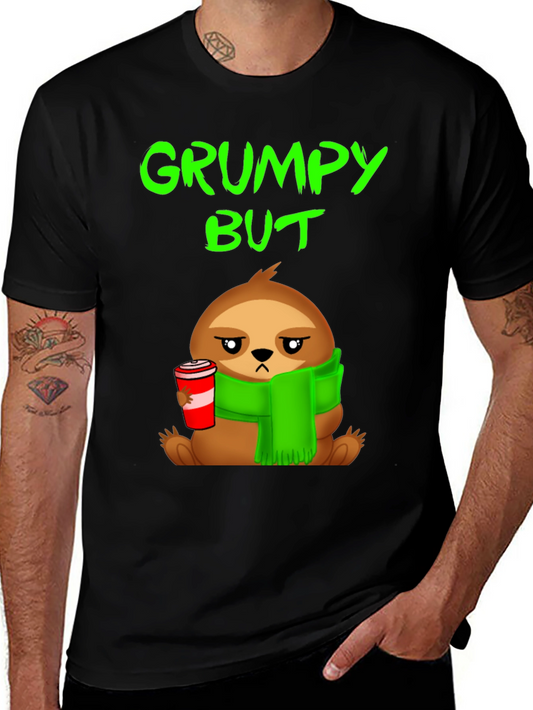 Grumpy Sloth T-Shirt - Coffee Lover