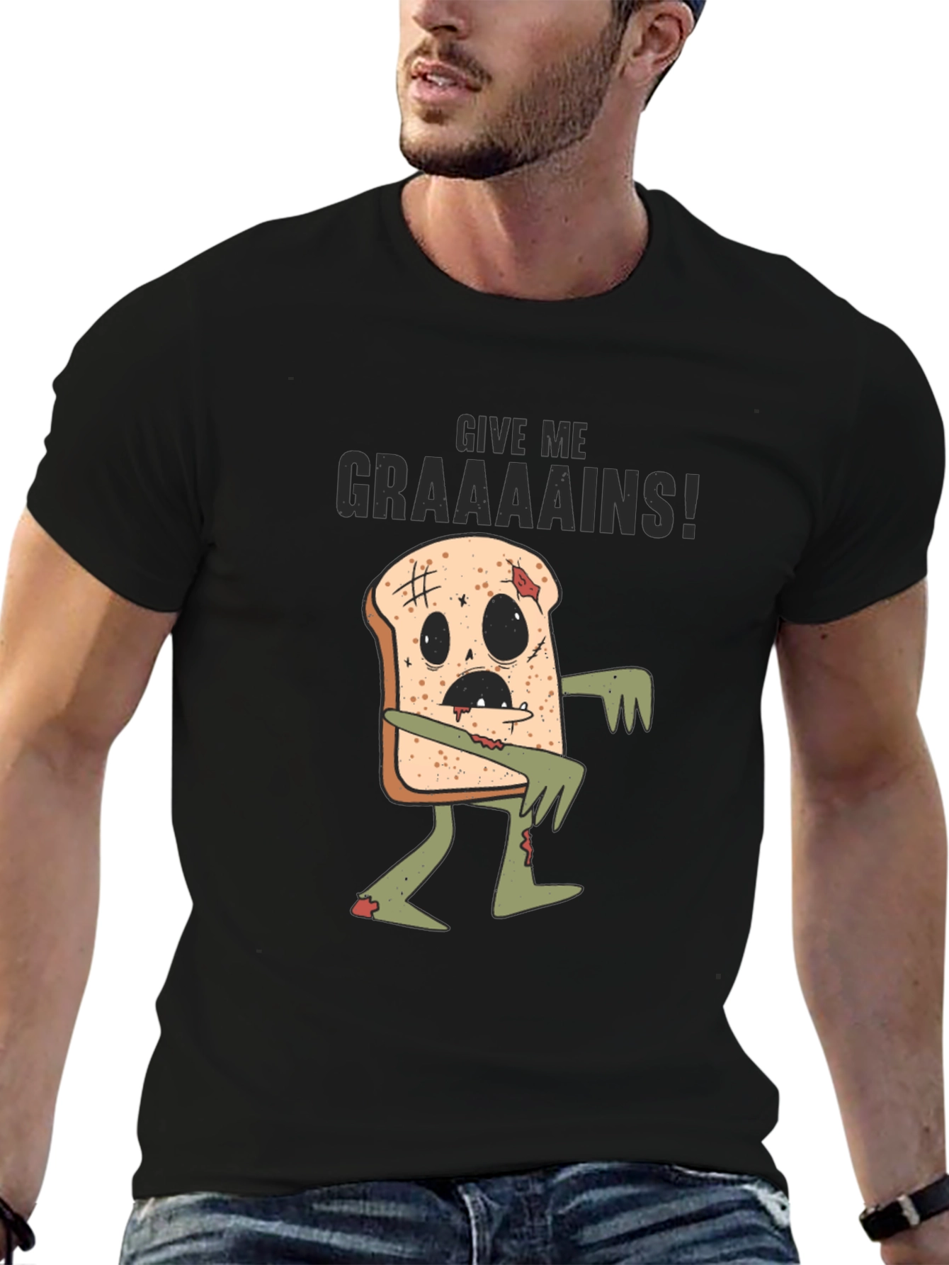 Zombie Toast T-Shirt - Give Me Graaains!