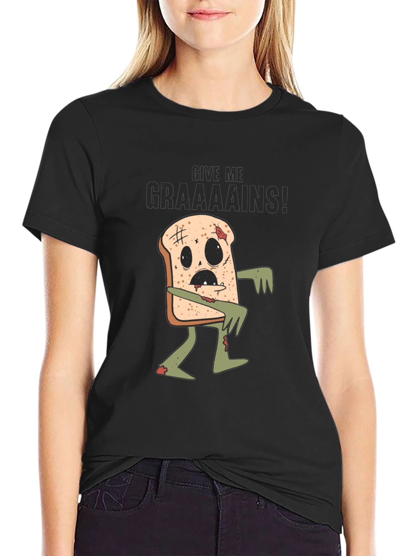 Zombie Toast T-Shirt - Give Me Graaains!