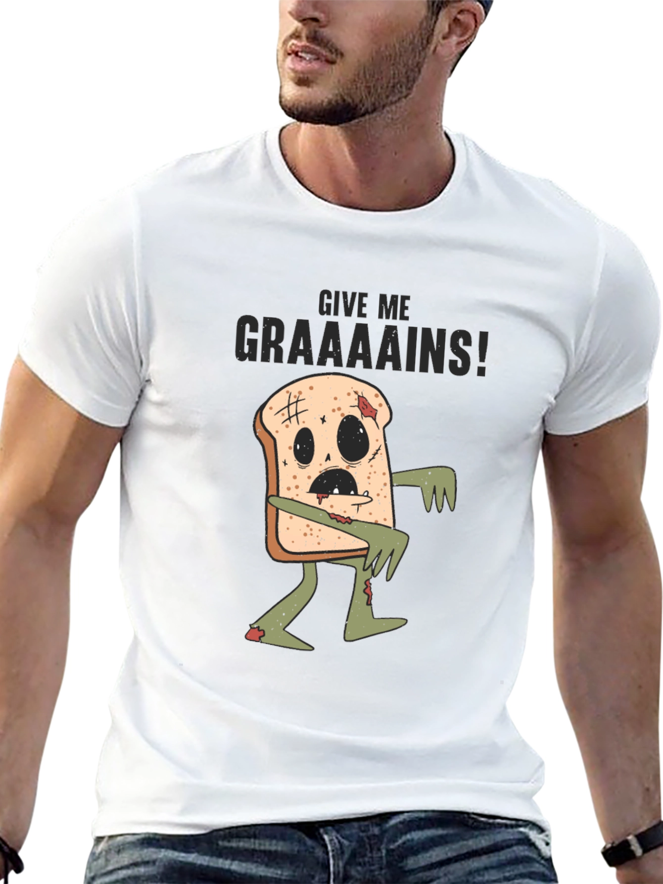 Zombie Toast T-Shirt - Give Me Graaains!