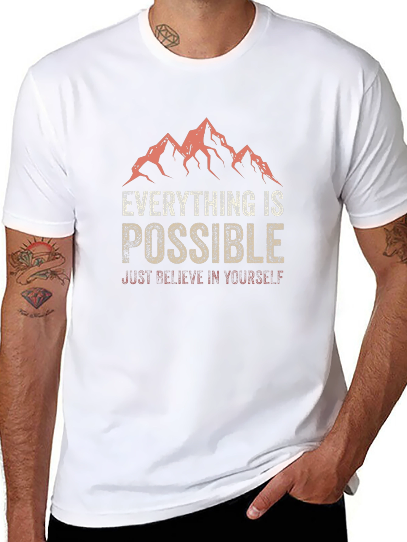 Inspirational Black T-Shirt: Everything Is Possible