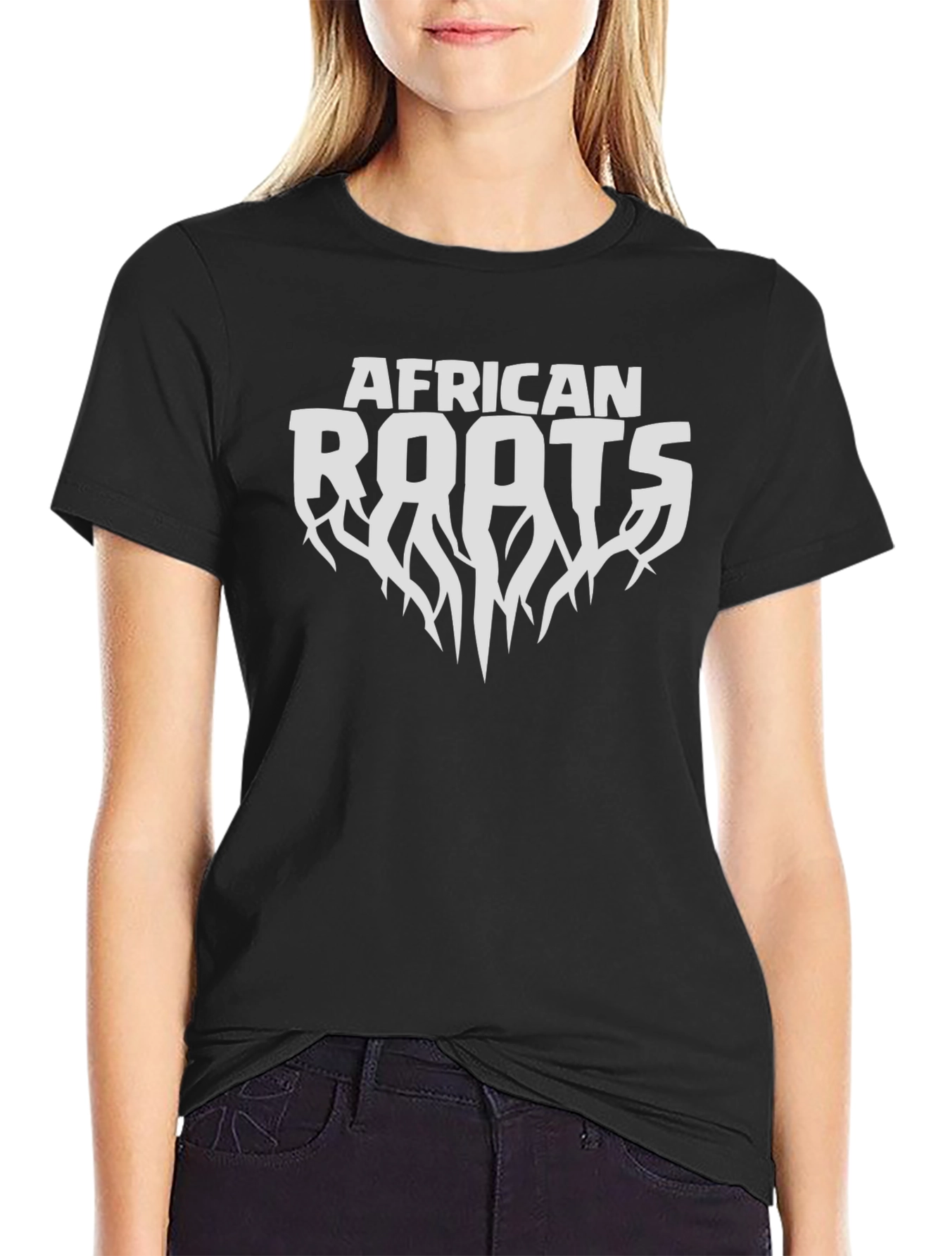 African Roots Black T-Shirt - Graphic Tee