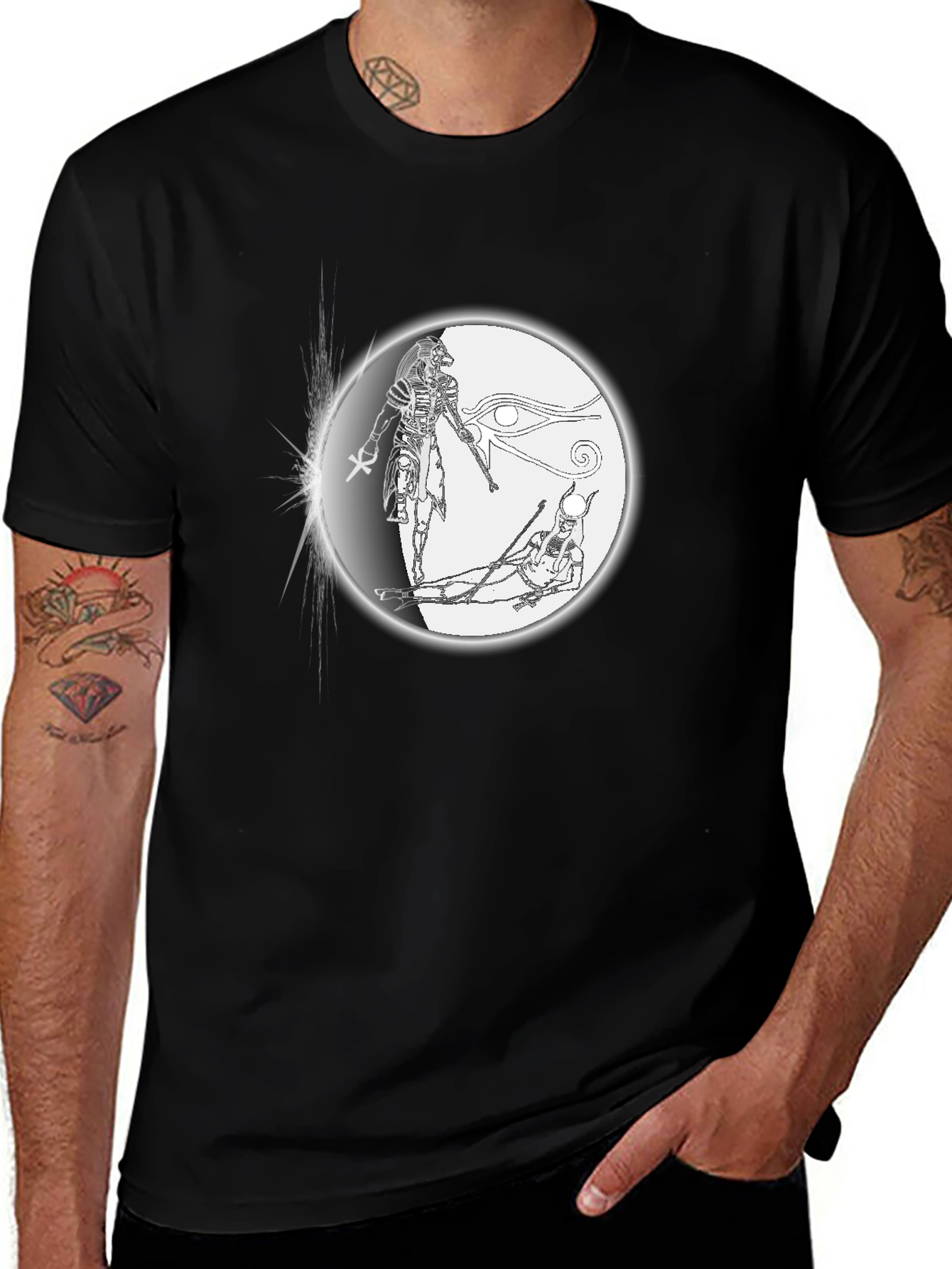 Egyptian Gods Graphic Black T-Shirt