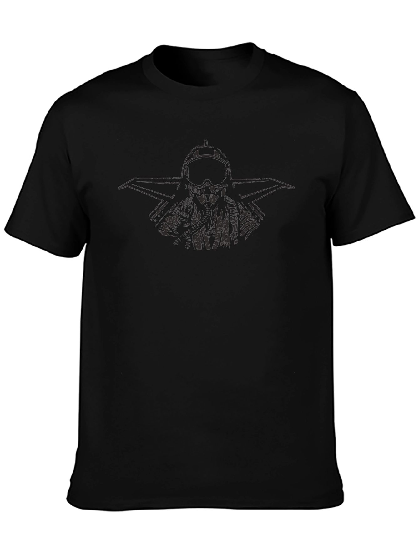 Pilot Graphic T-Shirt - Black Cotton Tee
