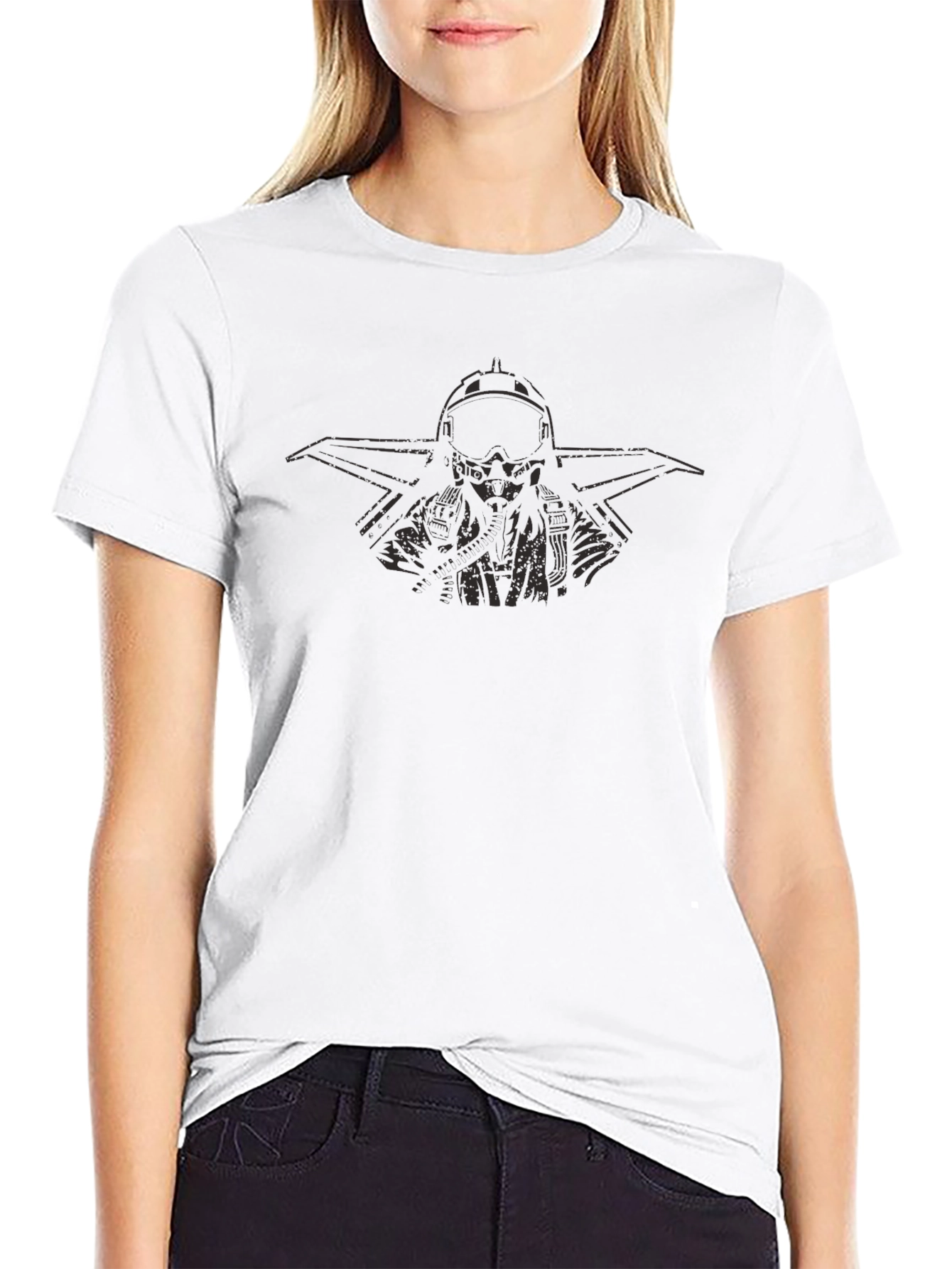 Pilot Graphic T-Shirt - Black Cotton Tee