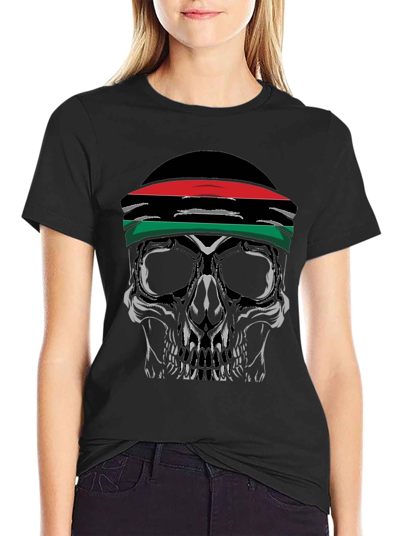 Skull Headband Graphic Tee