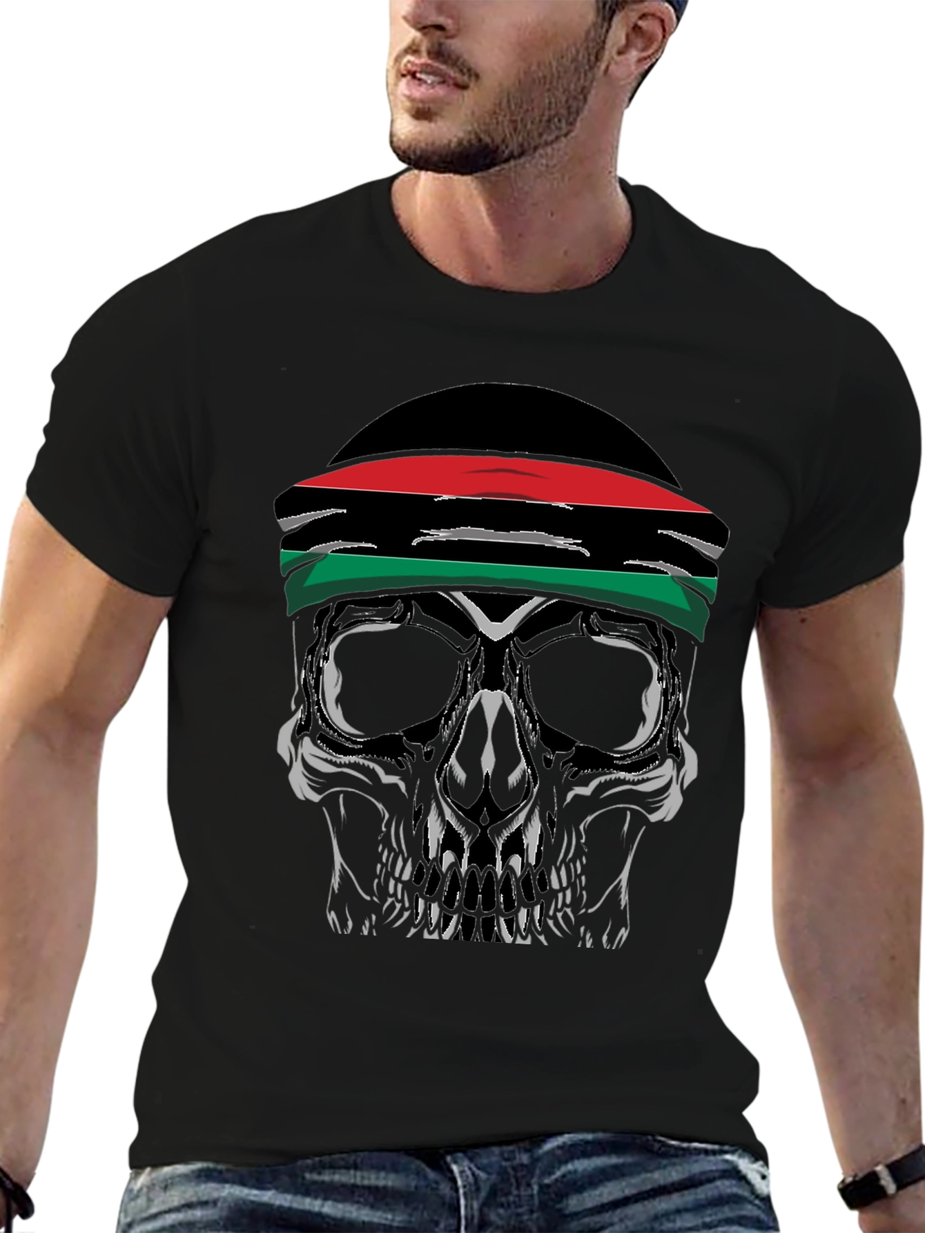 Skull Headband Graphic Tee
