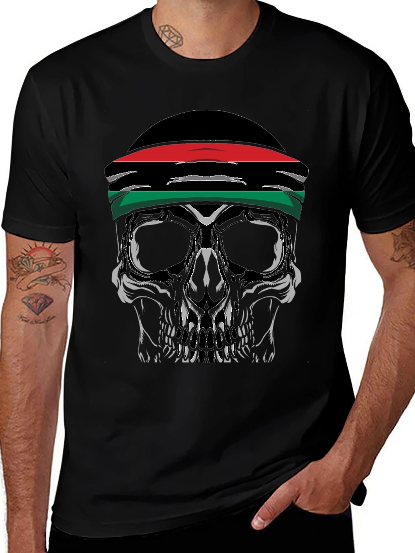 Skull Headband Graphic Tee