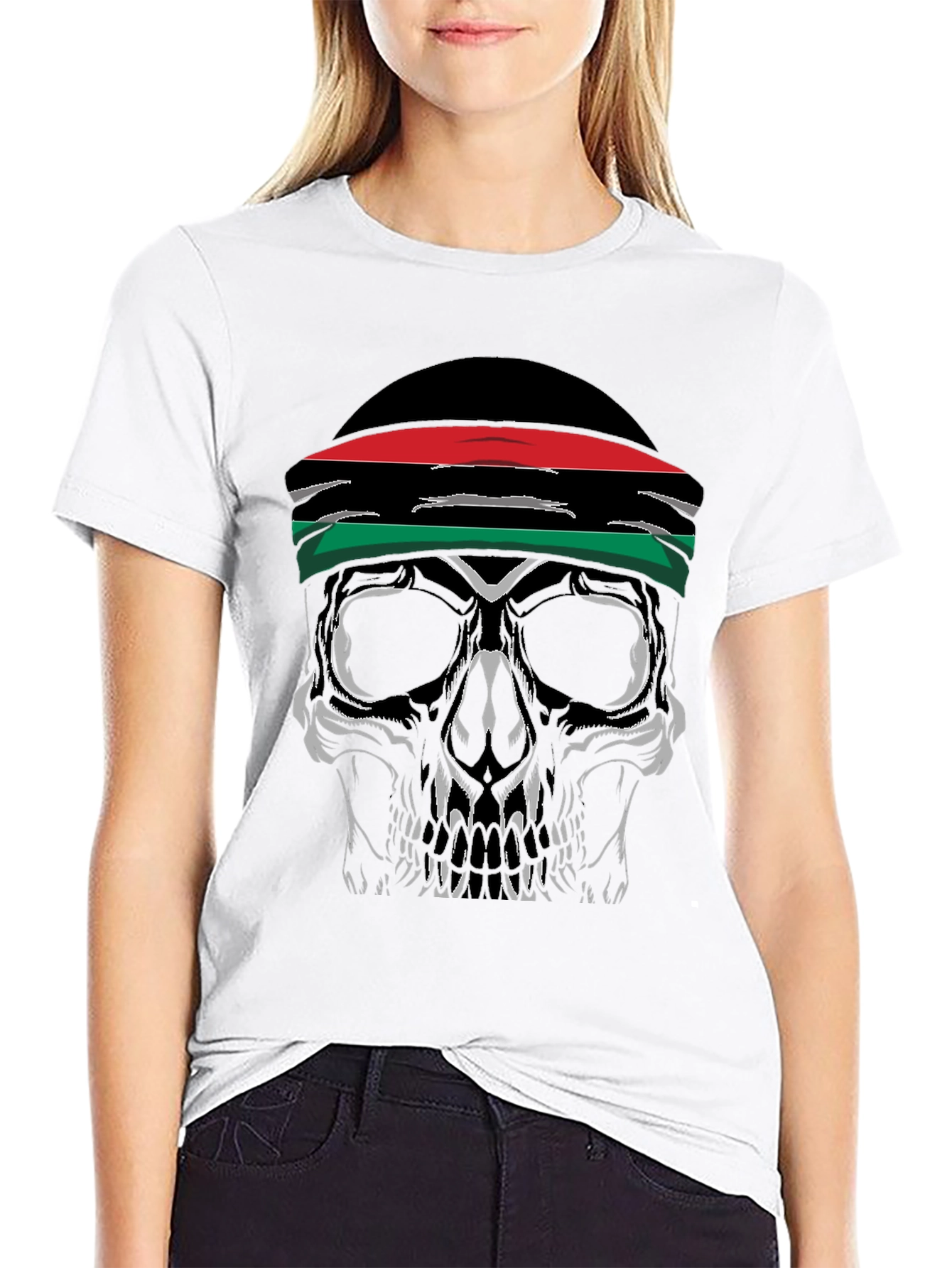 Skull Headband Graphic Tee