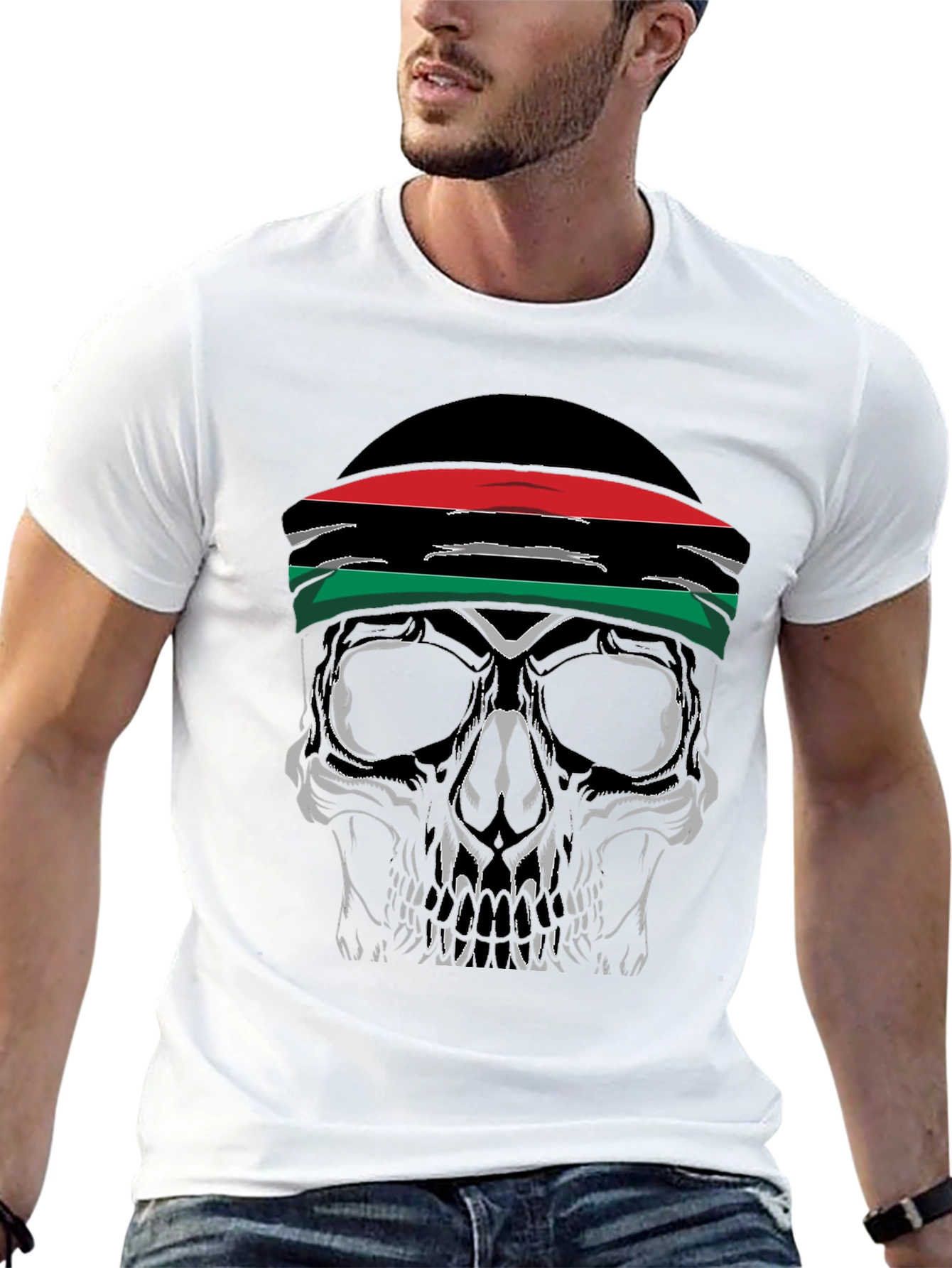 Skull Headband Graphic Tee