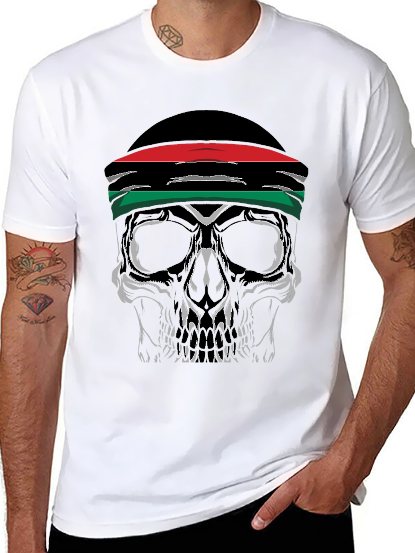 Skull Headband Graphic Tee
