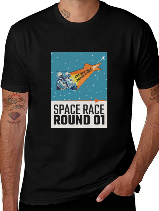 Space Race Round 01 Graphic Tee - Vintage Design