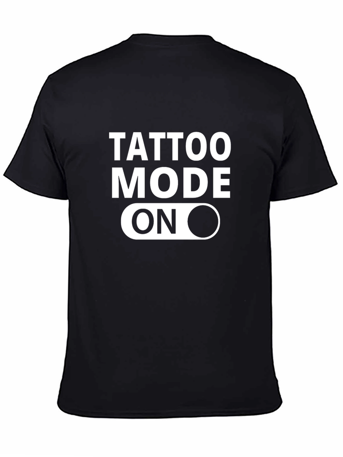 Tattoo Mode On Graphic Tee - Black Cotton Blend