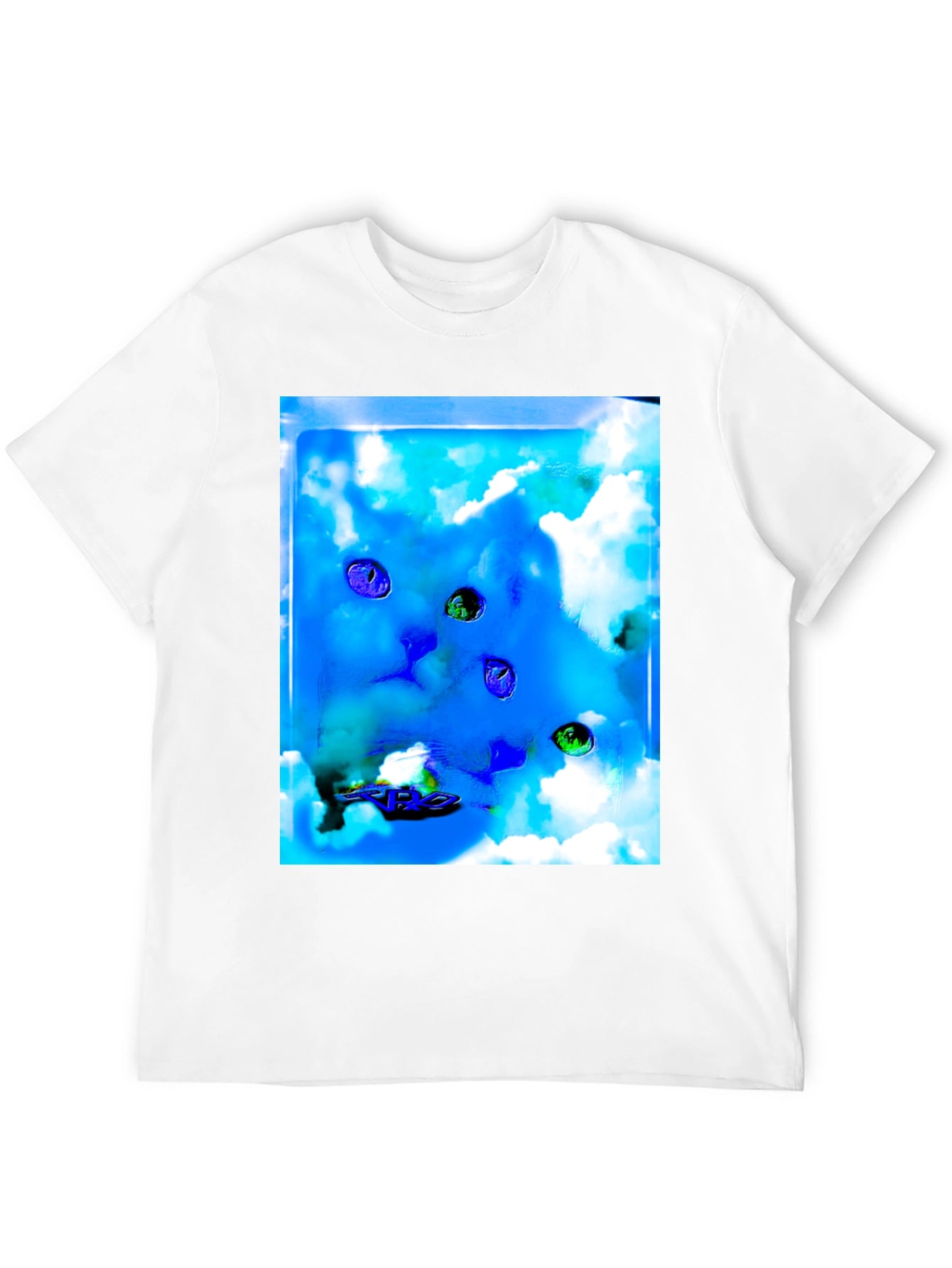 Cloud Cat T-Shirt - Abstract Graphic Tee