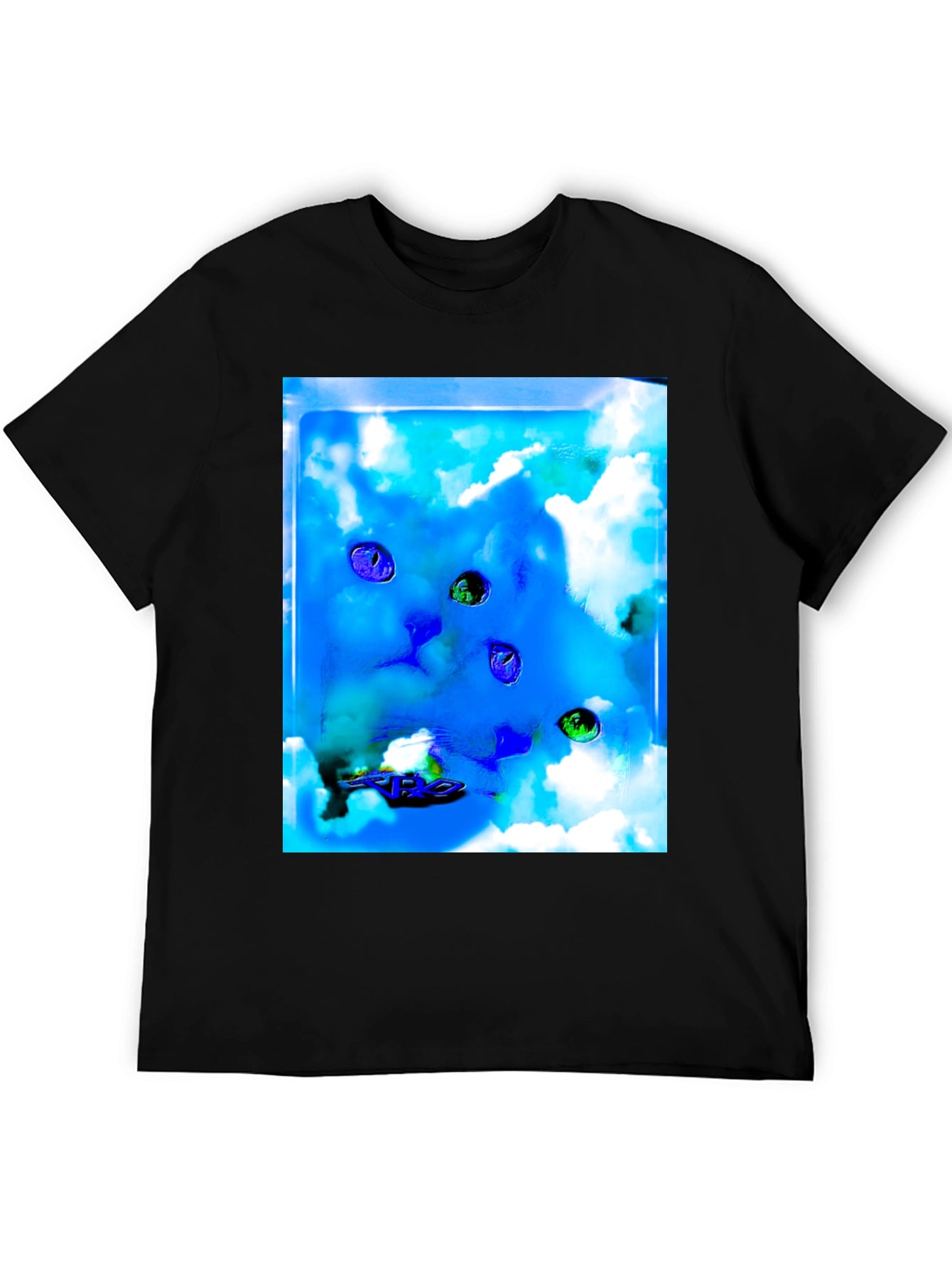 Cloud Cat T-Shirt - Abstract Graphic Tee