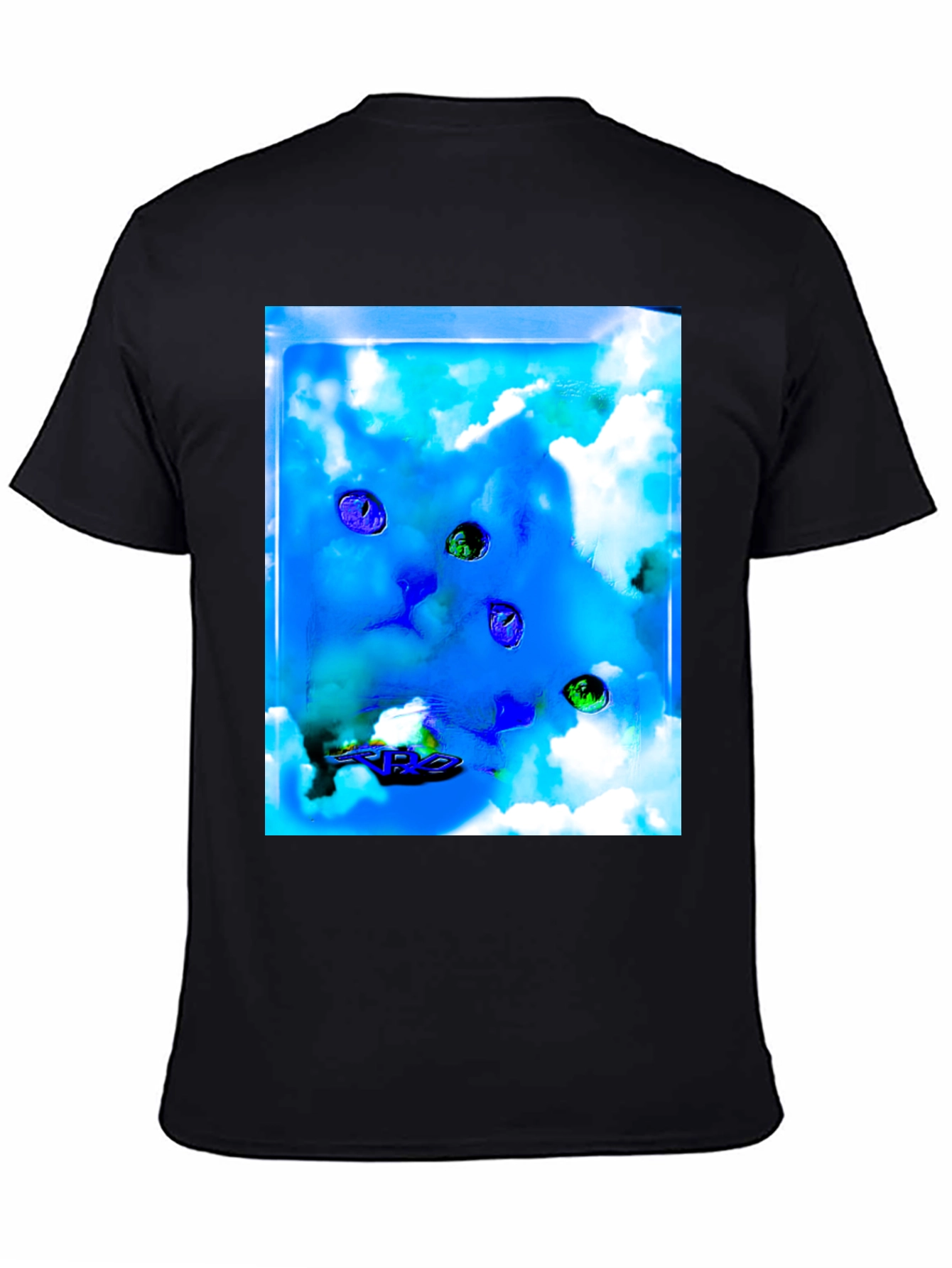 Cloud Cat T-Shirt - Abstract Graphic Tee
