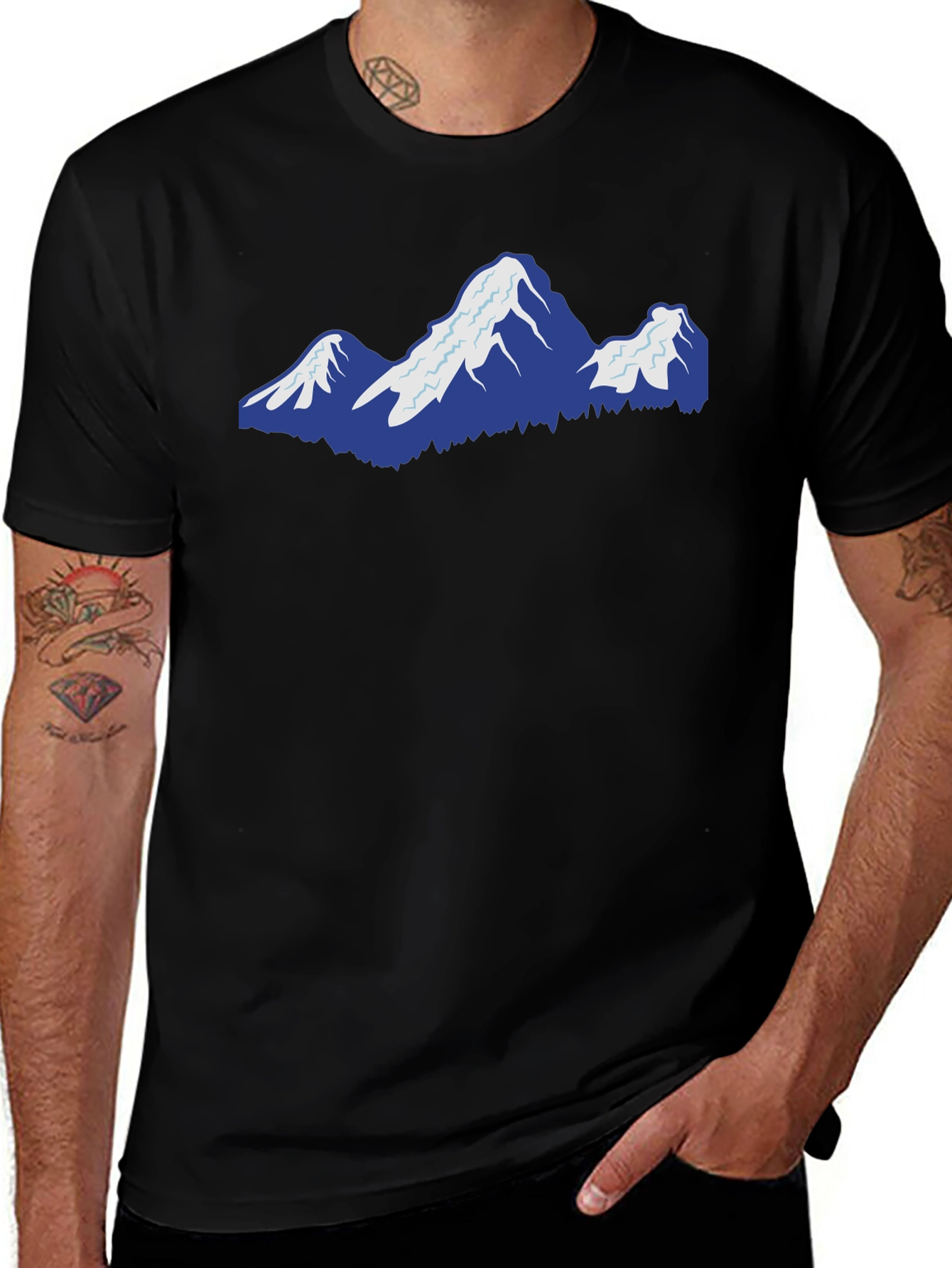 Mountain Graphic Black T-Shirt