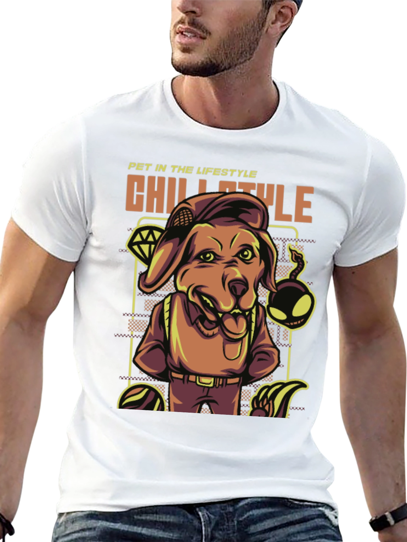 Chill Style Dog Graphic T-Shirt