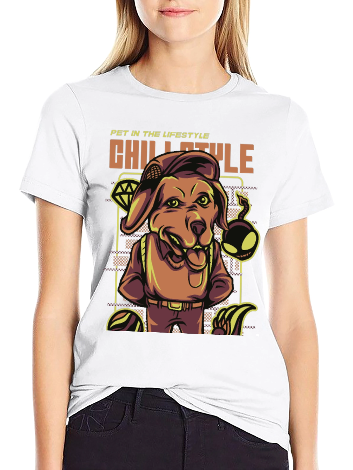 Chill Style Dog Graphic T-Shirt