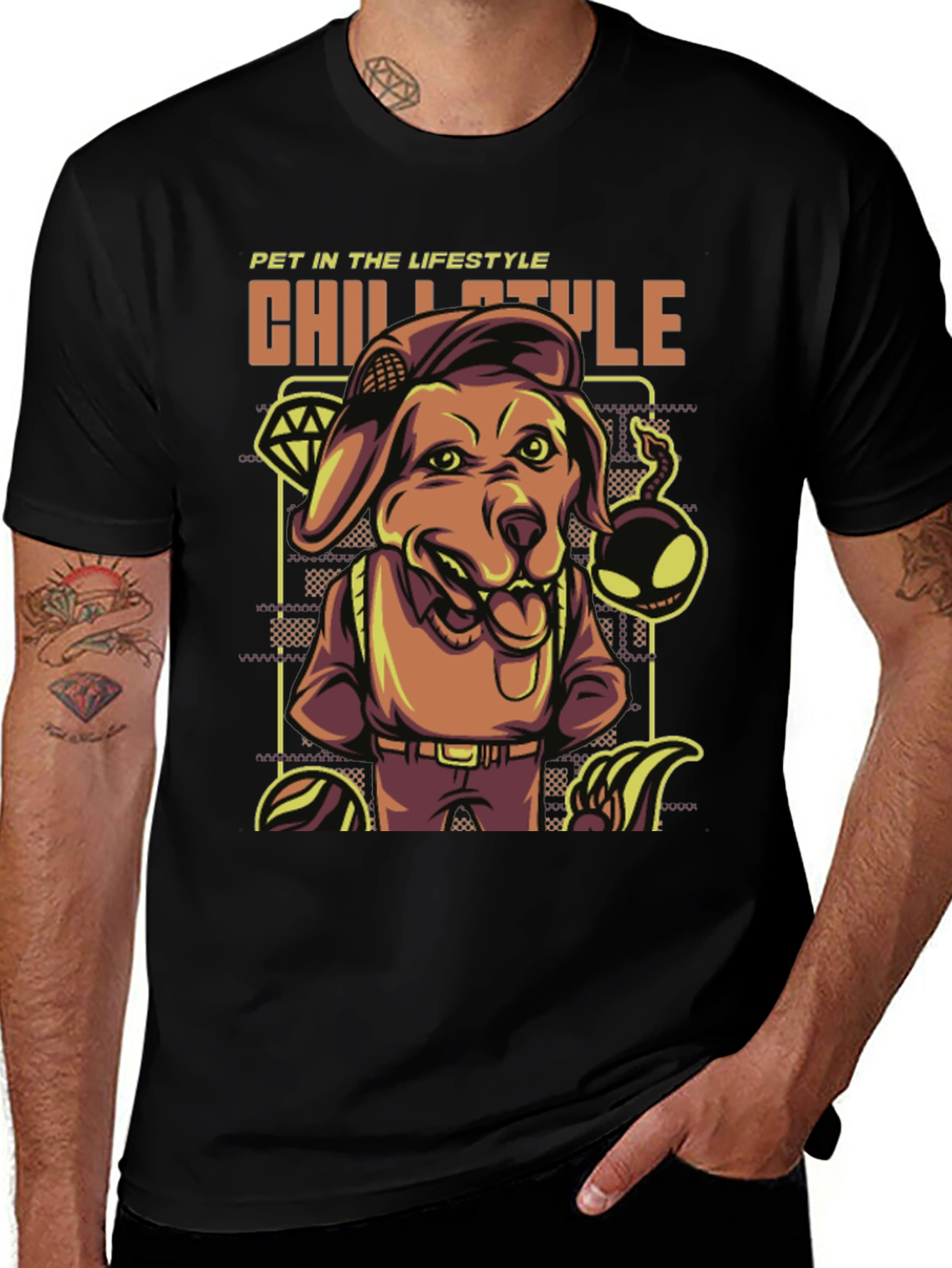 Chill Style Dog Graphic T-Shirt