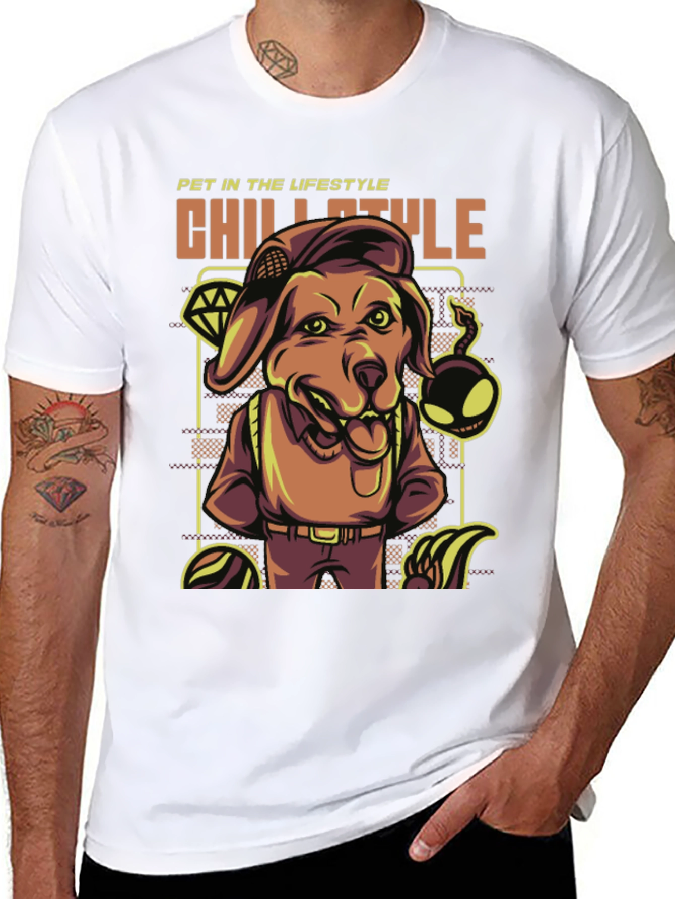 Chill Style Dog Graphic T-Shirt