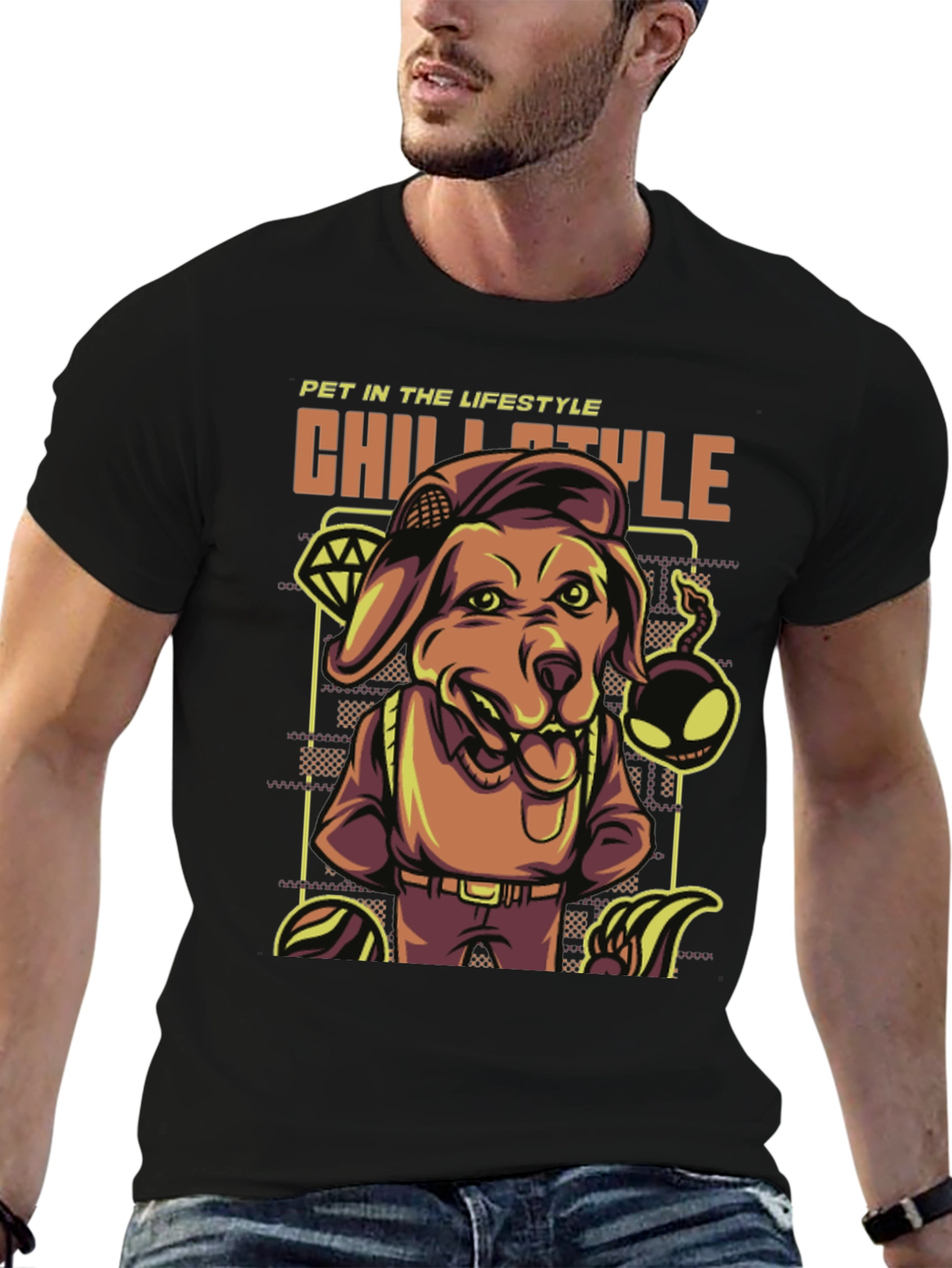 Chill Style Dog Graphic T-Shirt