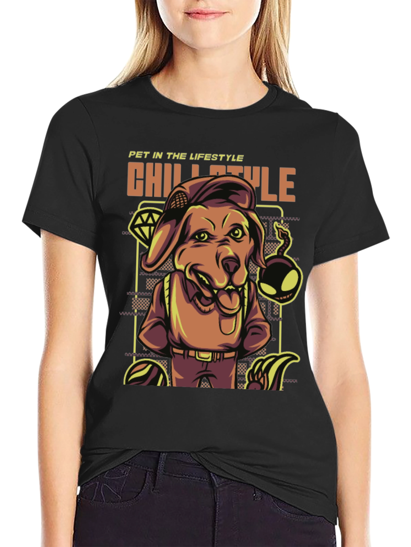 Chill Style Dog Graphic T-Shirt