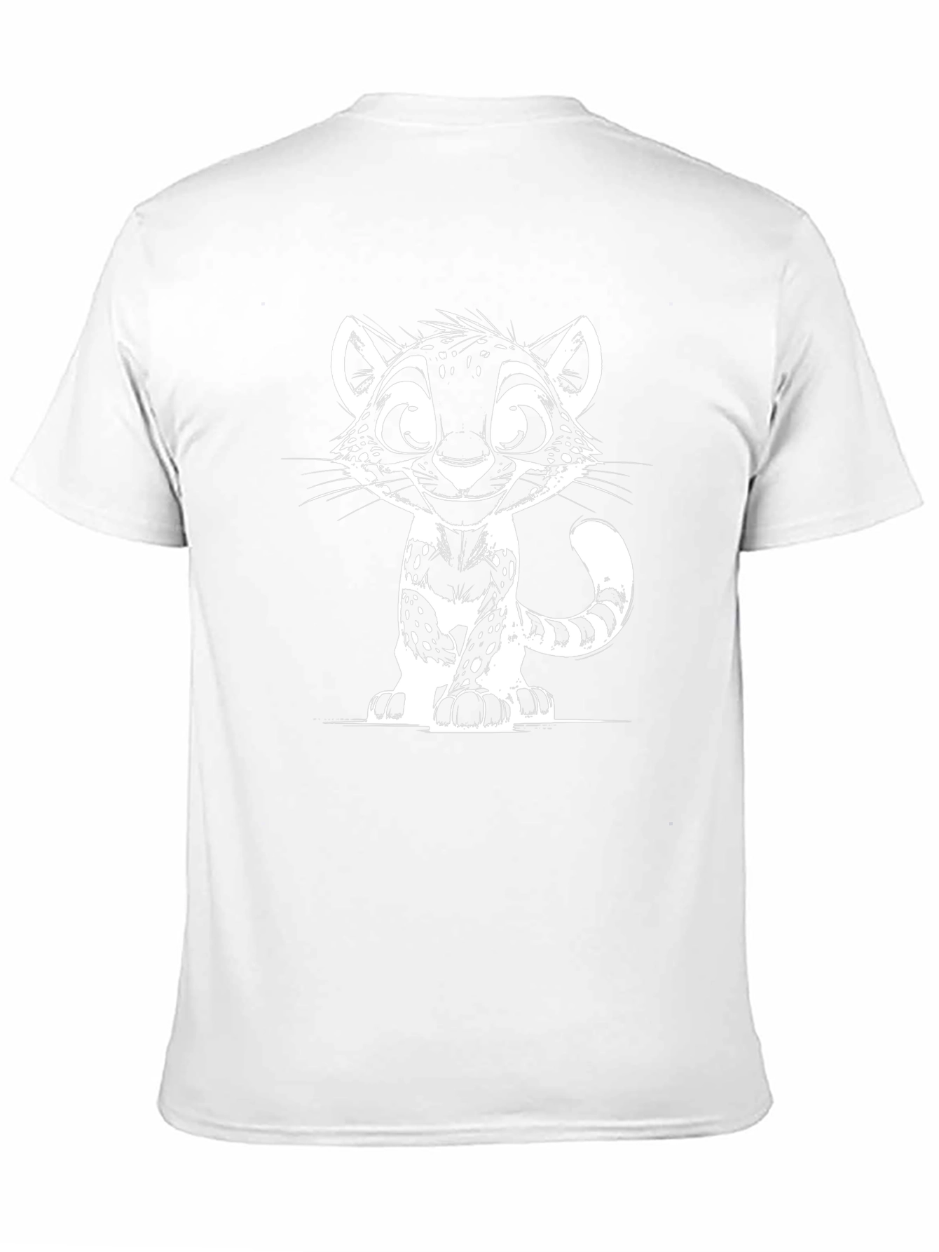 Cartoon Cat Graphic Print Black T-Shirt
