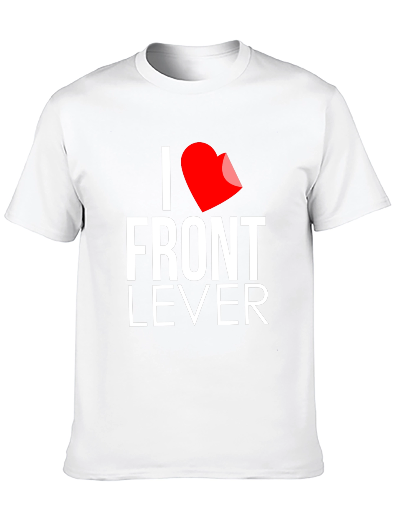 I Love Front Lever Black T-Shirt - Fitness Apparel