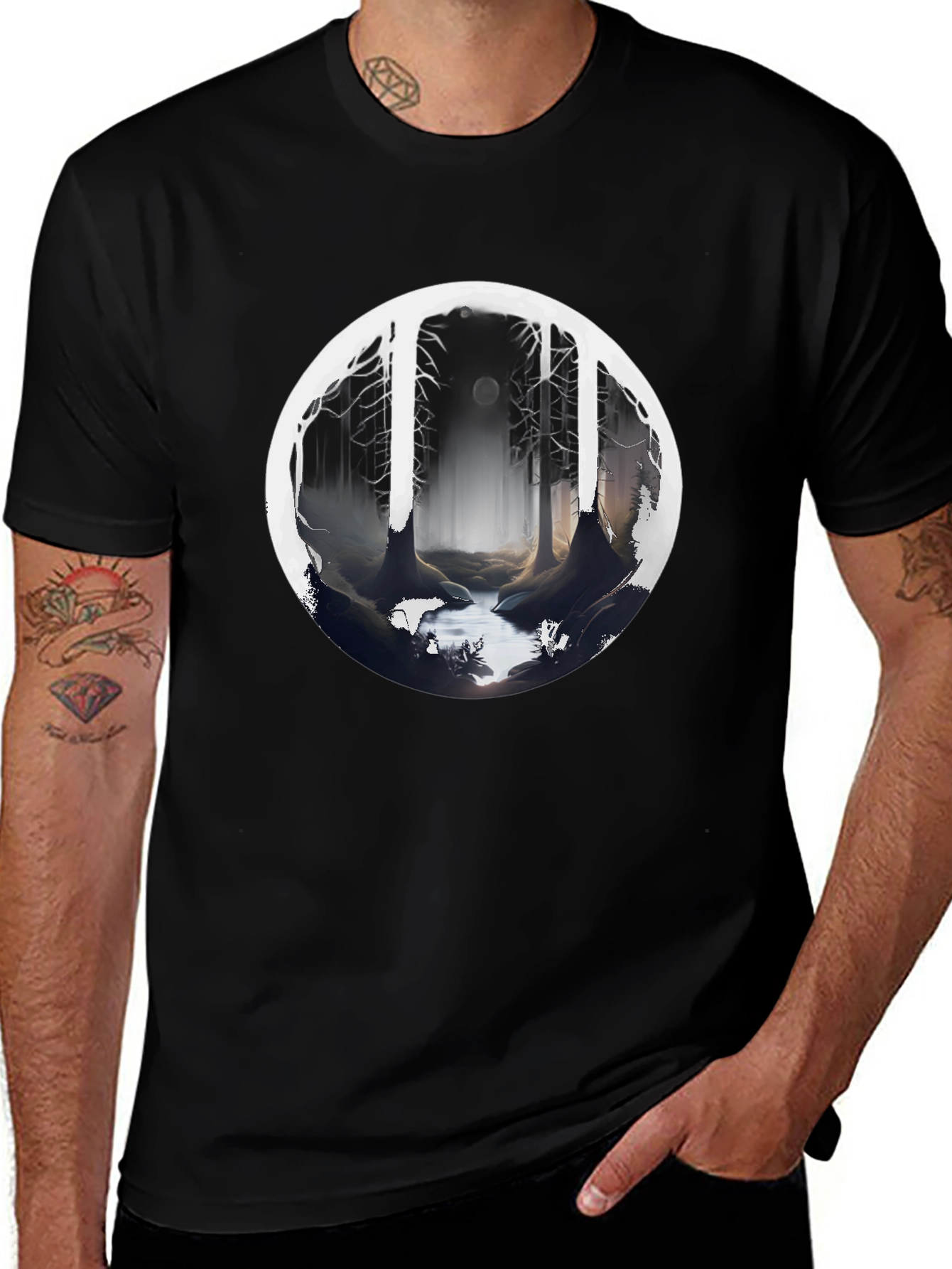 Mystic Forest Black T-Shirt